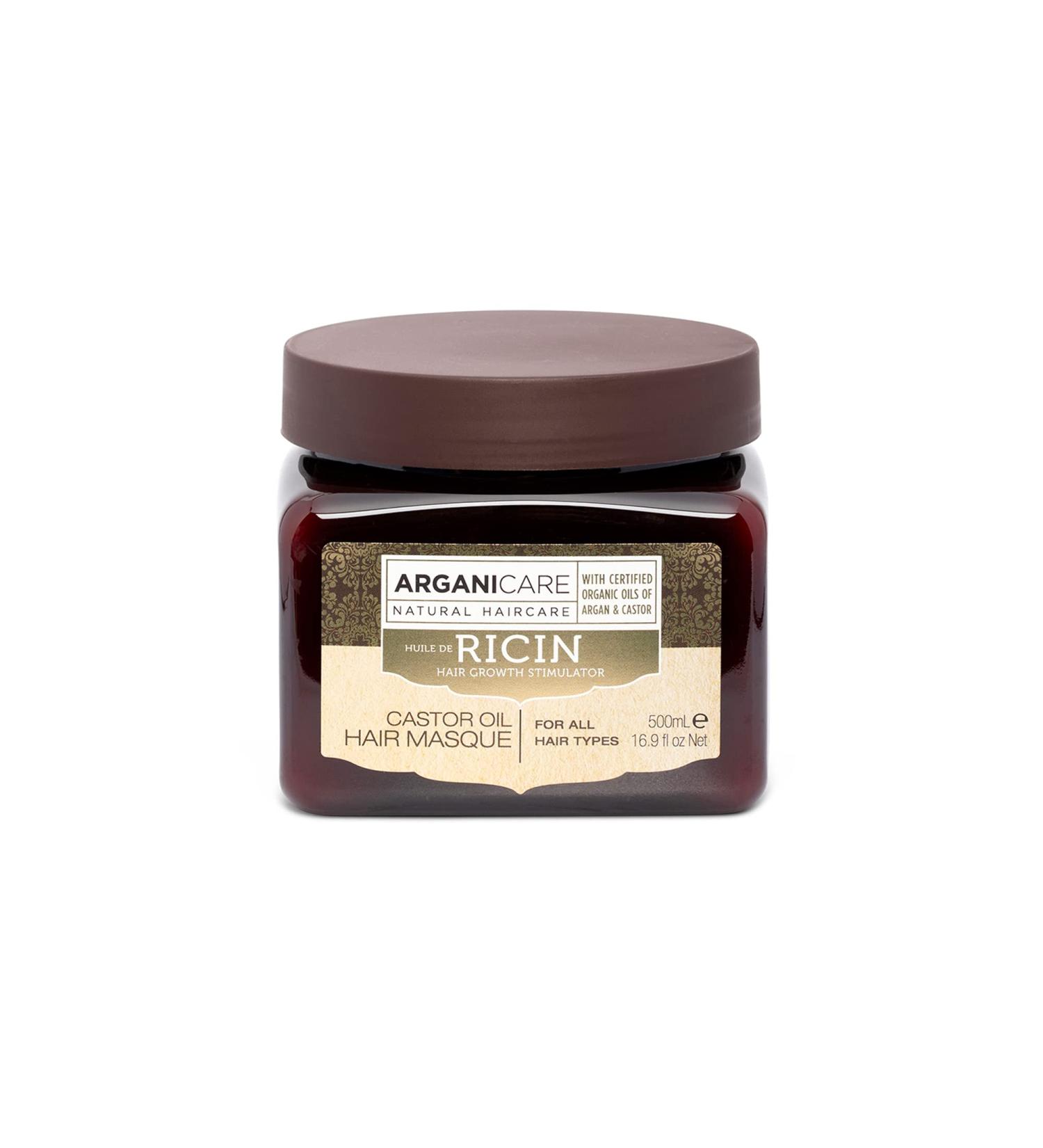 Arganicare Ricin Castor Oil Hair Mask with Argan Oil - 500ml | Nourishing Hair Treatment for All Hair Types - International Shipping Available - Buy Online on GoSupps.com