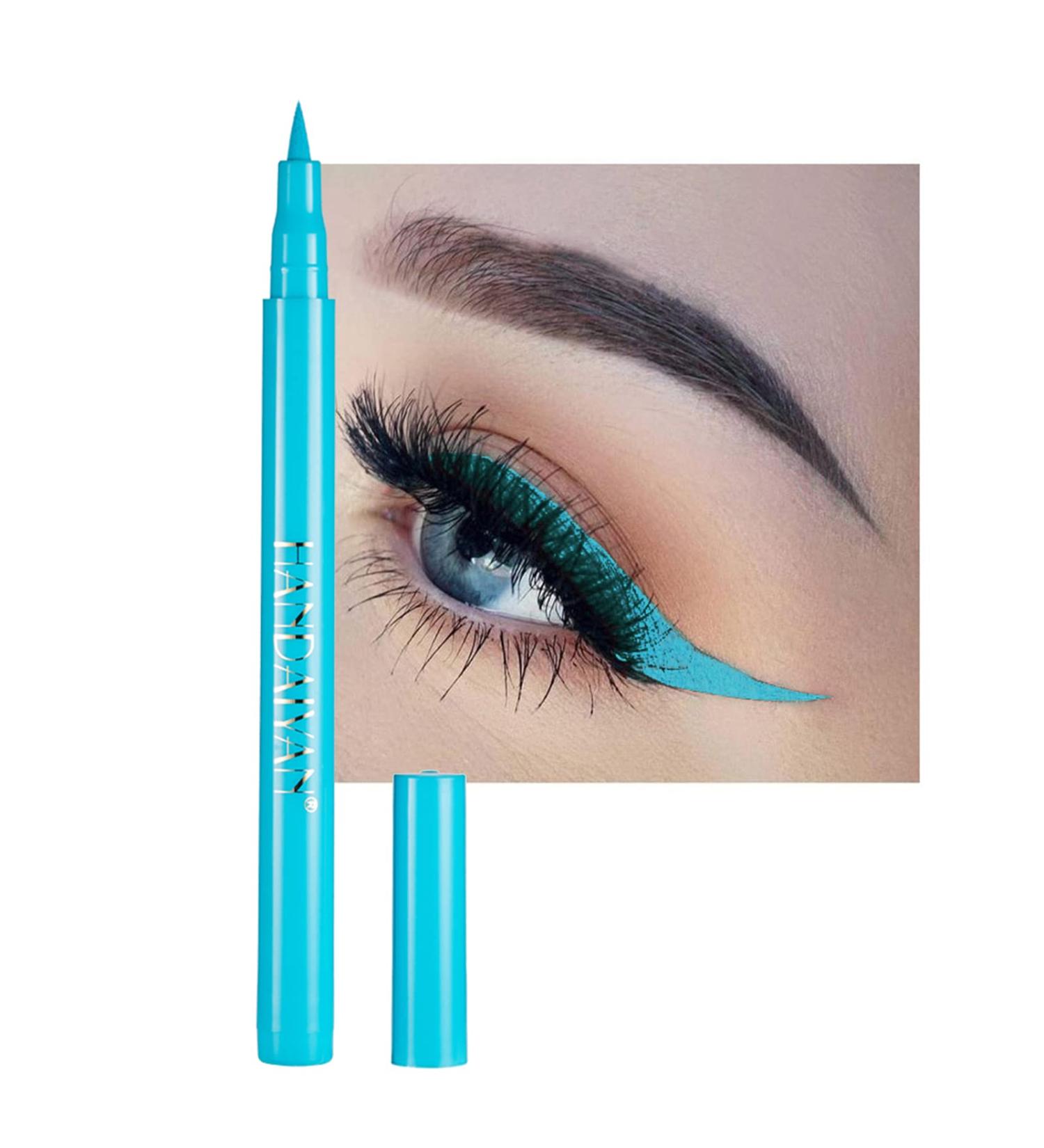 DekRion Liquid Eyeliner - Sky Blue | Long-lasting & Waterproof Colored Liner for Eye Makeup - Buy Online on GoSupps.com