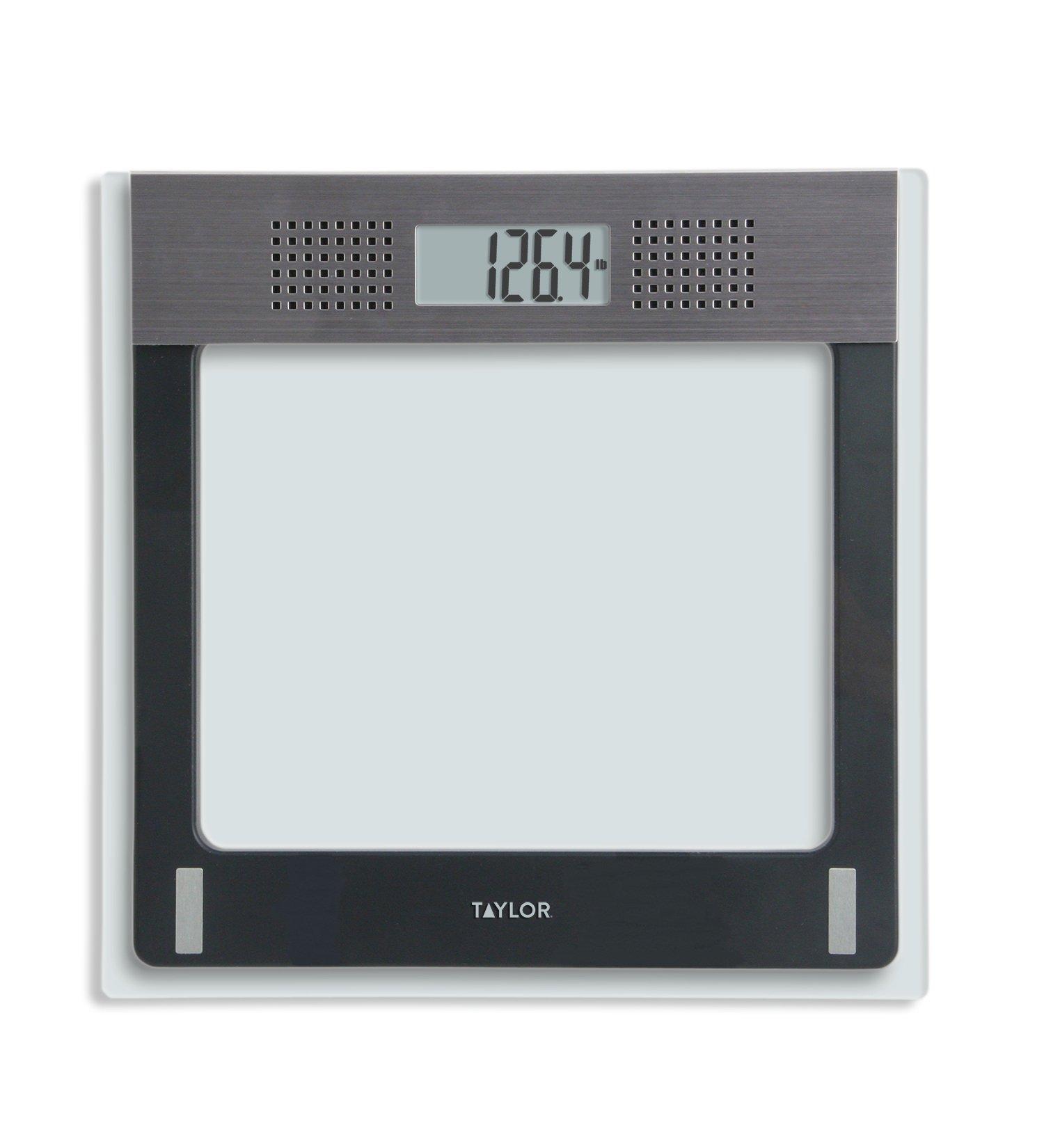 Taylor Electronic Glass Talking Bathroom Scale - 440 Lb. Capacity - Gray - Buy Online on GoSupps.com