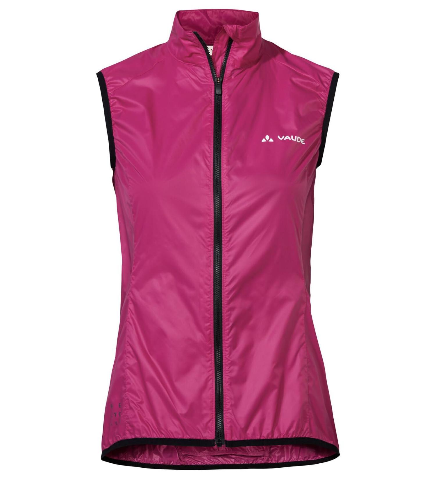 Vaude Matera Air Vest for Women - Ultra-Light Windproof & Water-Repellent Cycling Vest in Rich Pink | Perfect for Racing & Sports - Buy Online on GoSupps.com