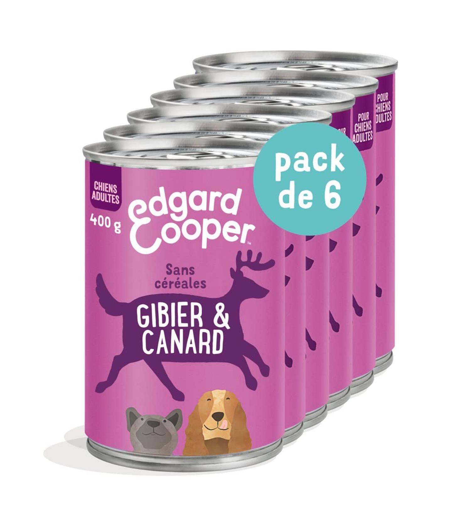 Edgard & Cooper Dog P t (Game & Duck 400g x 6) Grain Free Fresh Meat & Quality Protein Real Ingredients for Dogs Hypoallergenic No Added Sugars - Buy Online on GoSupps.com