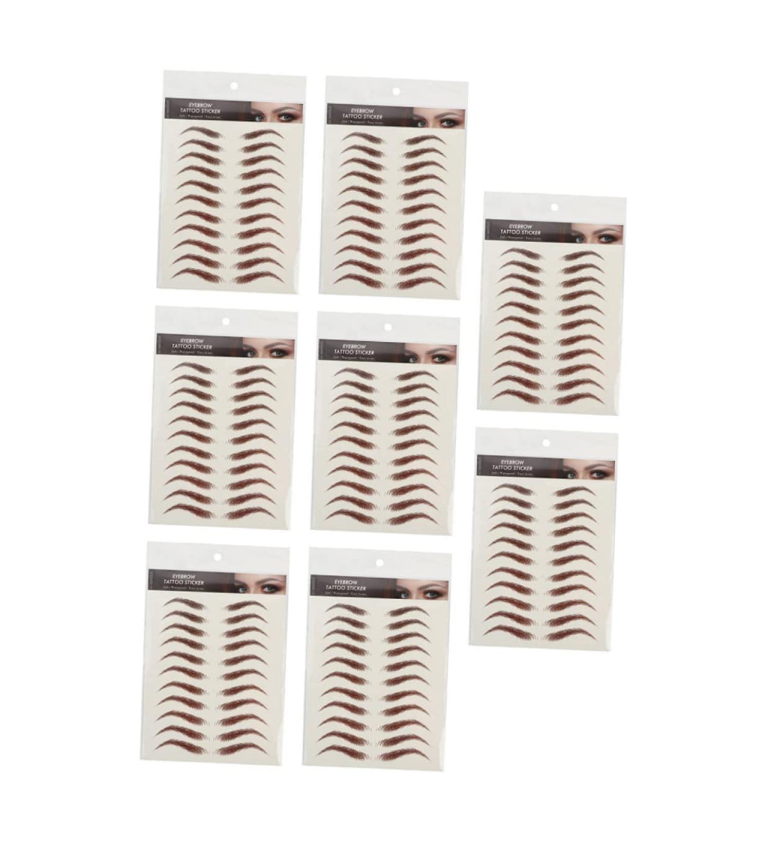 OHPHCALL 9 sheets Eyebrows Hairlike Artificial Sticker Temporary Imitation False Eyebrow Shaping Stickers - Buy Online on GoSupps.com