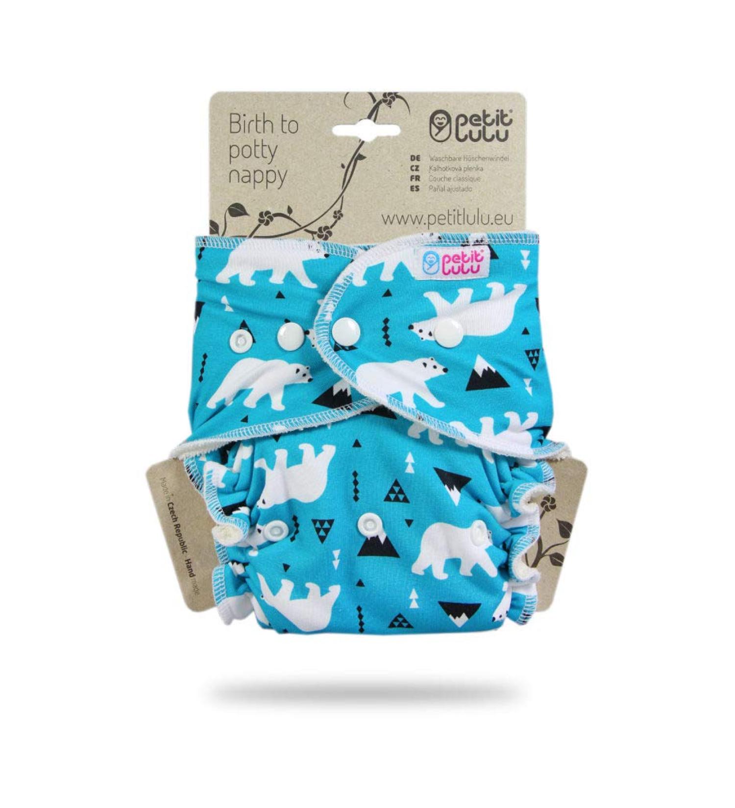 Petit Lulu Bamboo Maxi-Night Windel - Reusable Washable Eco-Friendly Diaper with Polar Bears | Made in Europe | International Shipping - Buy Online on GoSupps.com