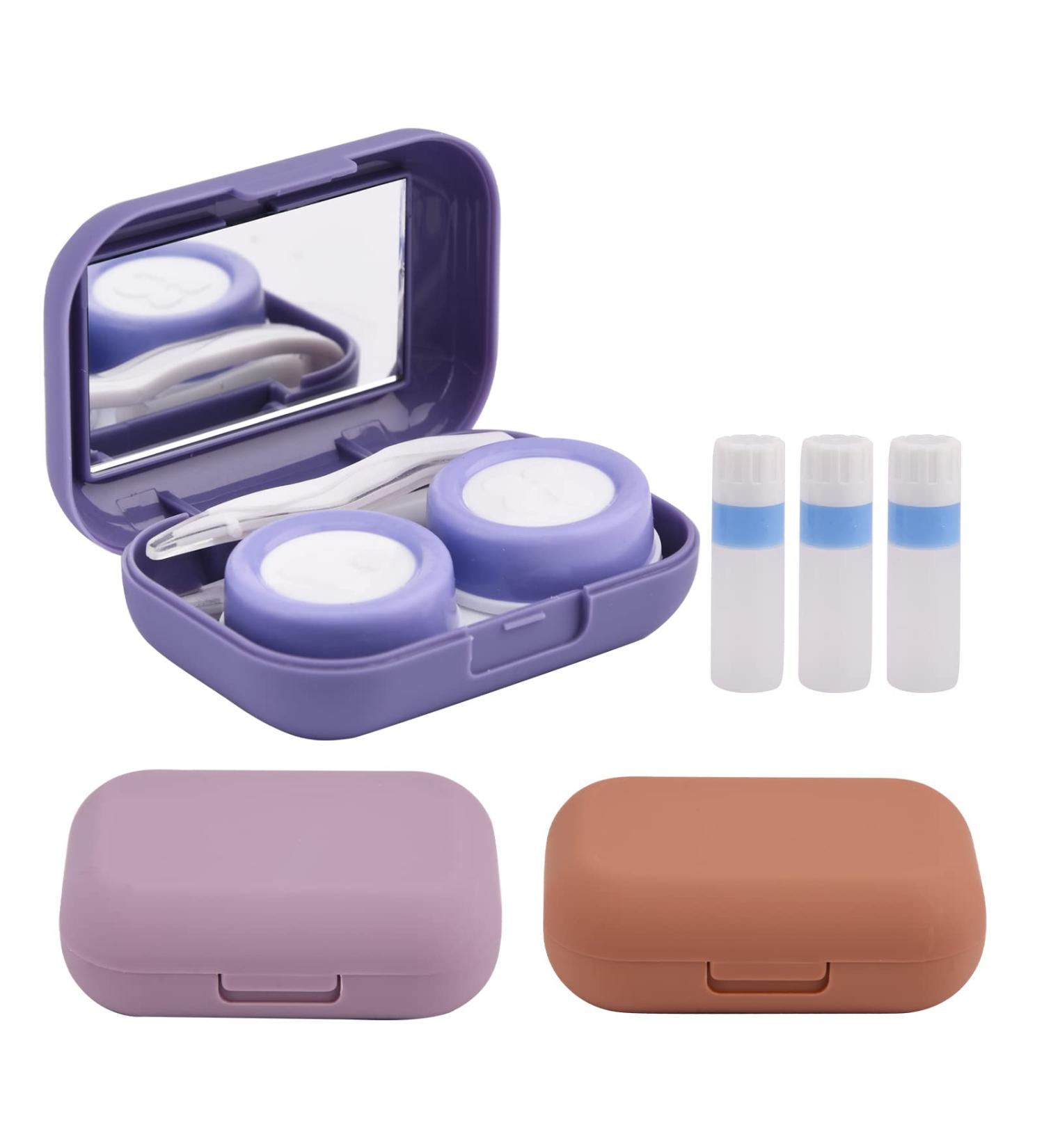 Shop HOMFANSEC Multicolored 3-Part Contact Lens Case + Solution Bottle | Ocean Tides Design - Perfect Storage Set for All Your Contact Lens Needs! - Buy Online on GoSupps.com