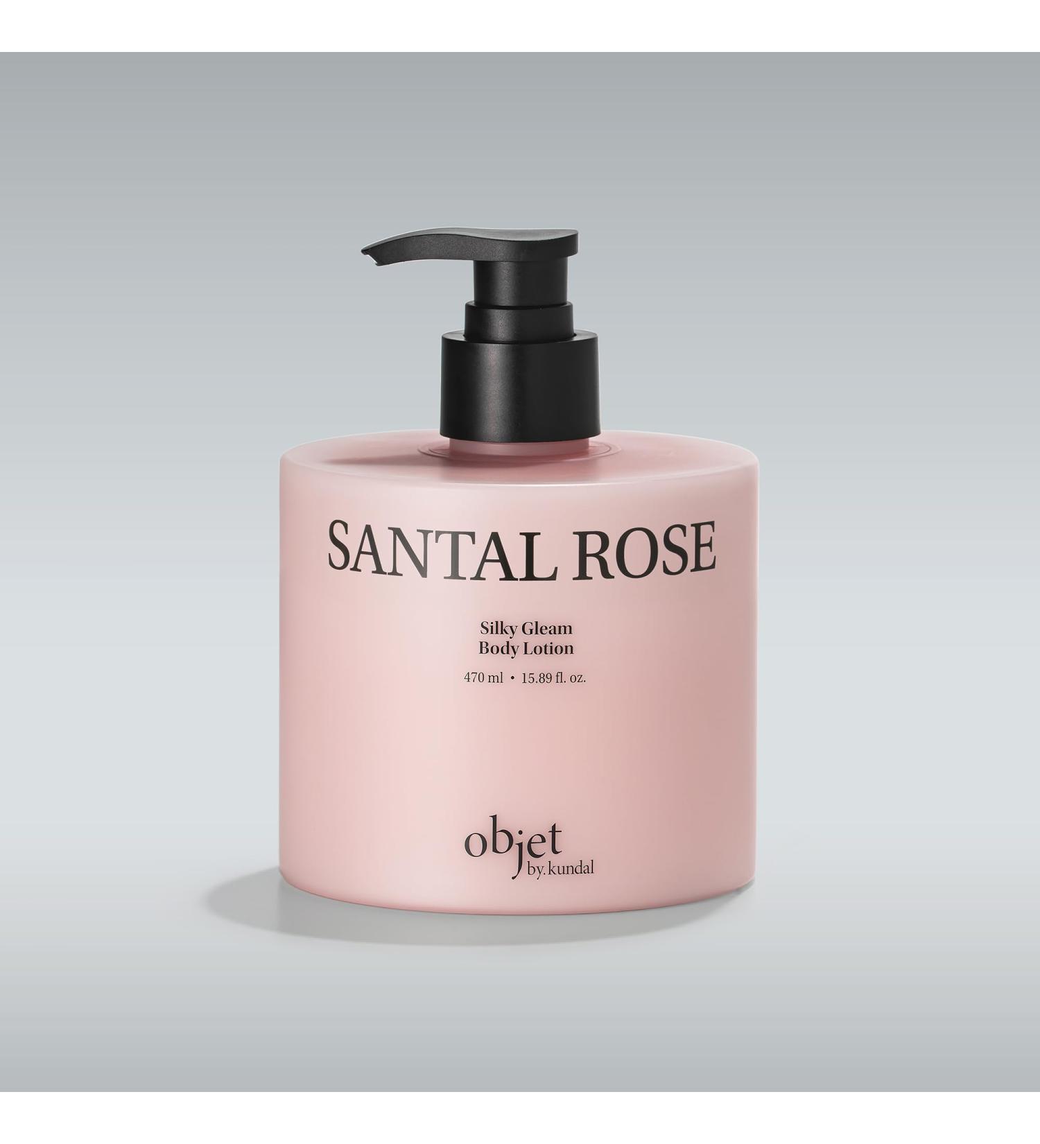 Objet Silky Gleam Body Lotion Botanical Plant Oils & Butters with Niacinamide and Vitamin C&E Deep Barrier Hydration 24H Glow and Smooth Firm Skin Premium Korean Body Care Santal Rose (450ml) - Buy Online on GoSupps.com