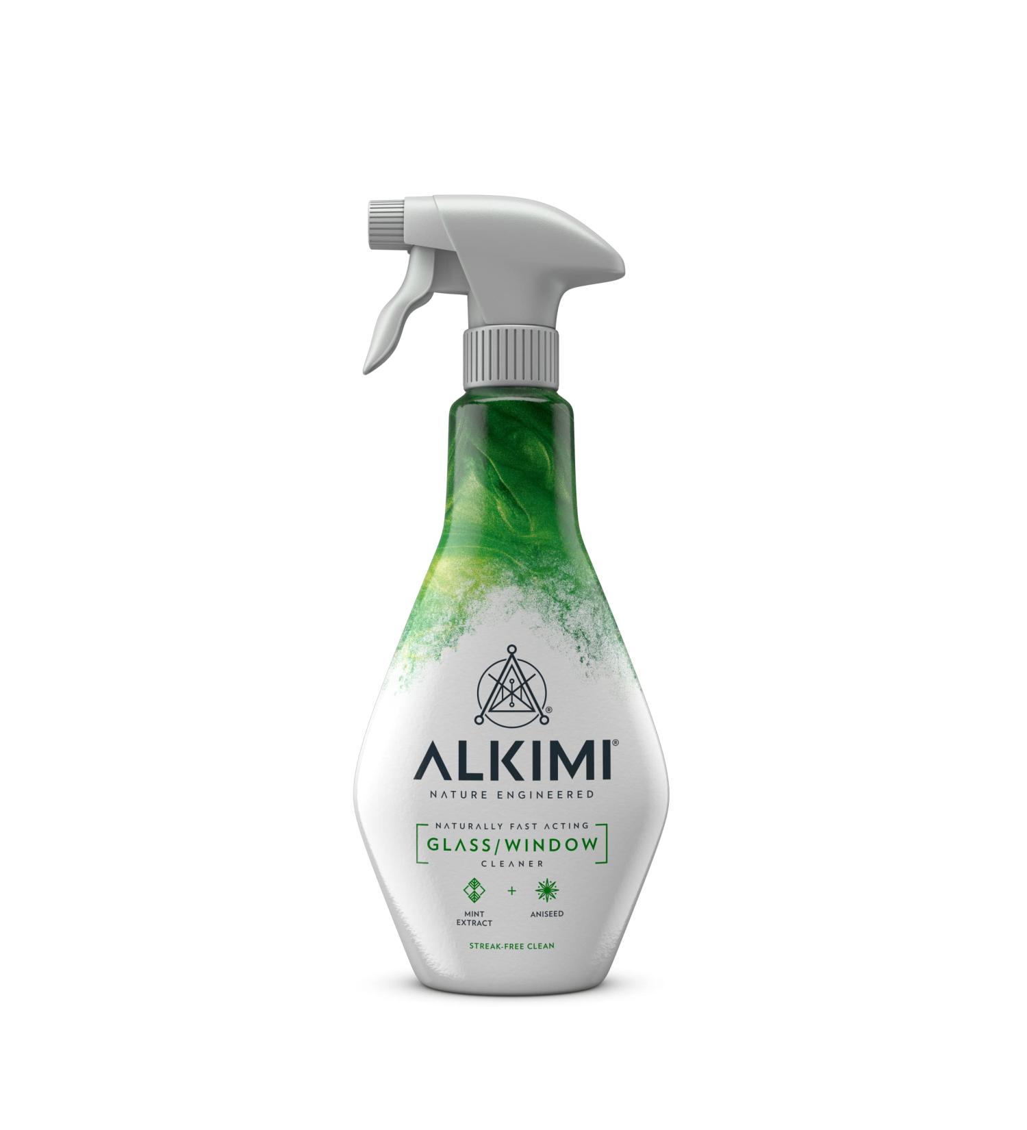 ALKIMI Glass Cleaner Spray 500ml - Natural Mirror and Shower Glass Cleaning Spray with Antibacterial Properties - Pack of 1 - Buy Online on GoSupps.com