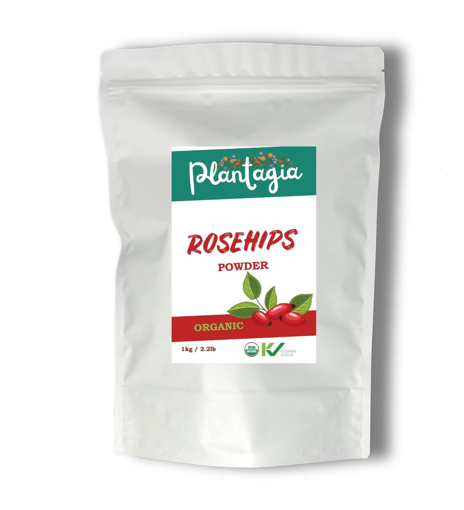 Plantagia Rosehips Powder Organic - 1kg / 2.2 Pounds Nothing Added - Buy Online on GoSupps.com