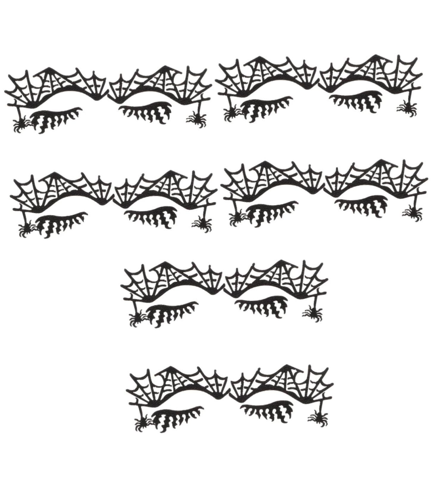 ABOOFAN 6 Pairs Eye Shadow Stickers False Eyelashes Halloween Eyelashes Fluffy Eyeslash Christmas Eye Lashes 3d Fake Eyelashes Black Decor Eyeshadow Stickers Paper Eyeliner Spider Child - Buy Online on GoSupps.com