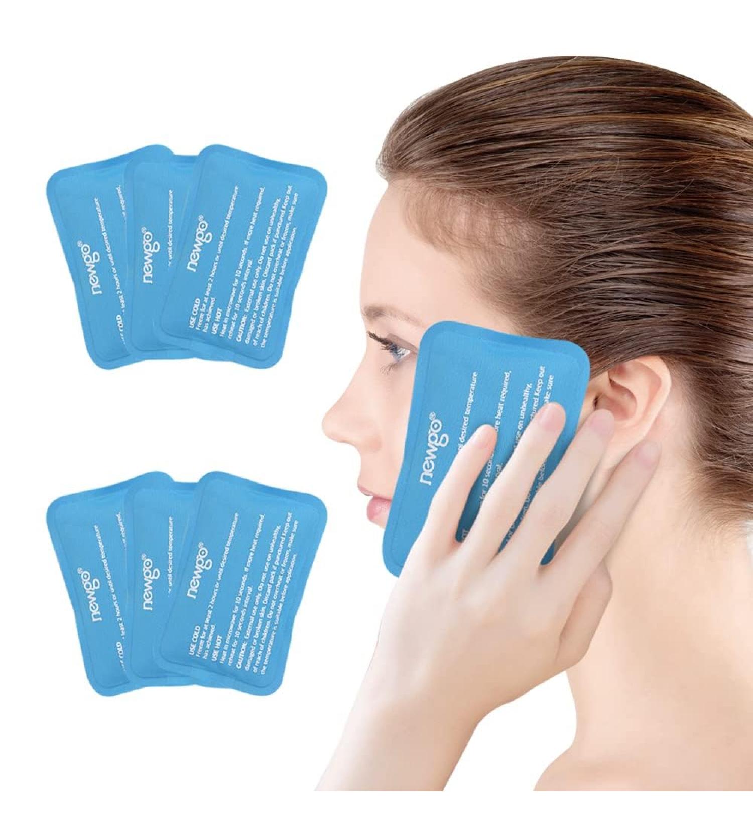 Newgo Mini Gel Cooling Pads (6 Pack) - Reusable Cold-Warm Compress for Eyes Children Breastfeeding & Wisdom Tooth Relief - Blue - Buy Online on GoSupps.com
