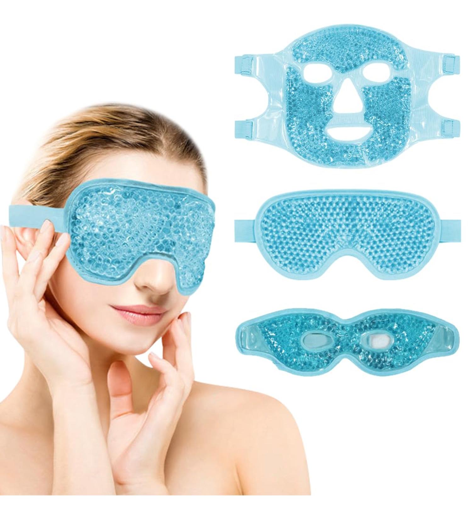 Xeerun Cooling Eye Mask - 4 Piece Gel Masks for Dark Circles & Swollen Eyes | Reusable Ice Masks for Instant Relief - Buy Online on GoSupps.com