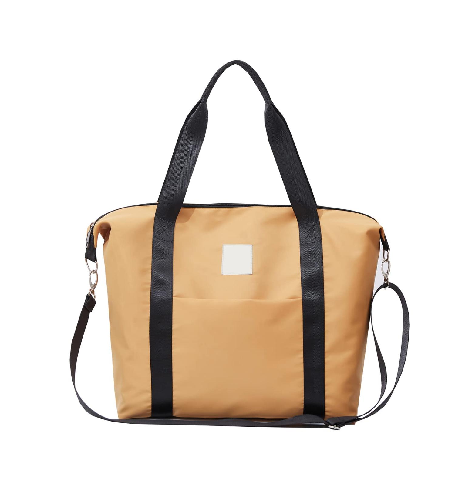SONARIN Large Capacity Waterproof Baby Nappy Changing Tote Bag - Stylish Satchel Messenger Bag with Stroller Straps & Changing Mat Yellow - Buy Online on GoSupps.com