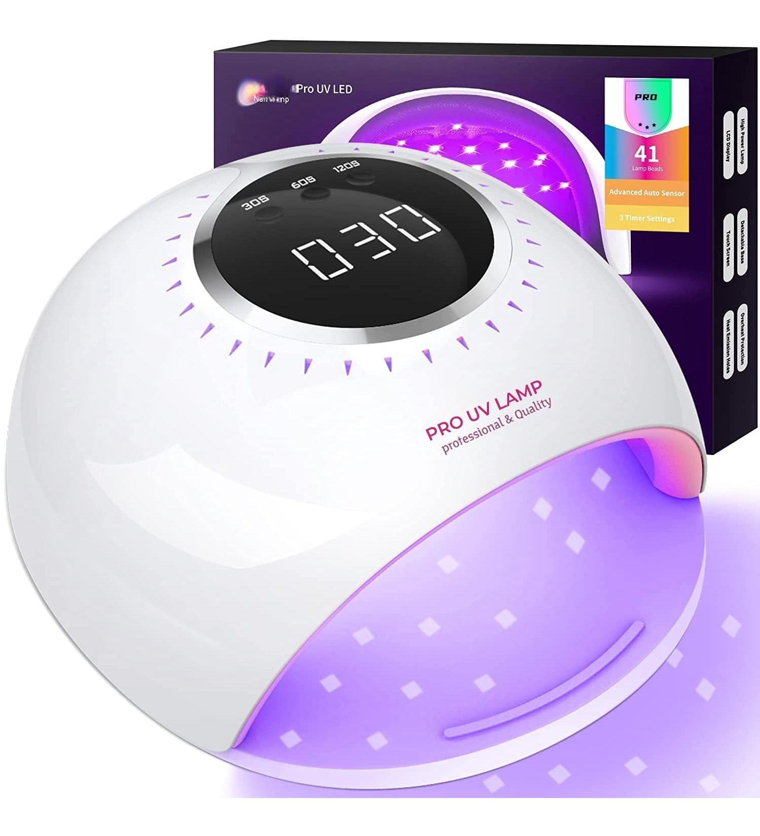 82W UV Nail Lamp - Quick Curing LED Light for Gel Nails with Auto Sensor 3 Timers & LCD Display - Professional Gel Polish Dryer for Home & Salon - Buy Online on GoSupps.com