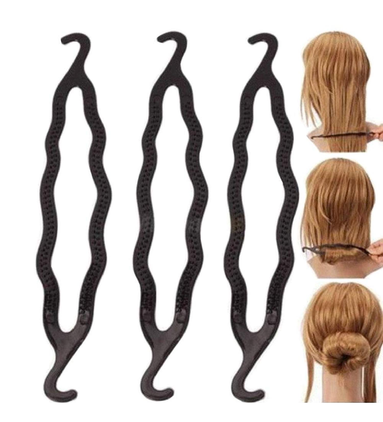 HeiHy 10pcs Plastic Double Hook Hair Clip - Ultimate Hair Bun Maker & Styling Tool for Effortless Updos - Buy Online on GoSupps.com