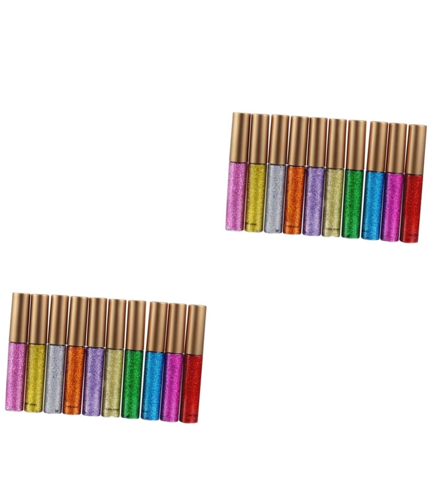 TOVINANNA 20 Pcs Metallic Liquid Eyeliner Eyeshadow Eyeliner Pencil Shimmery Eyeliner Pearlescent Set 1 count (Pack of 1) Assorted Colorx2pcs - Buy Online on GoSupps.com