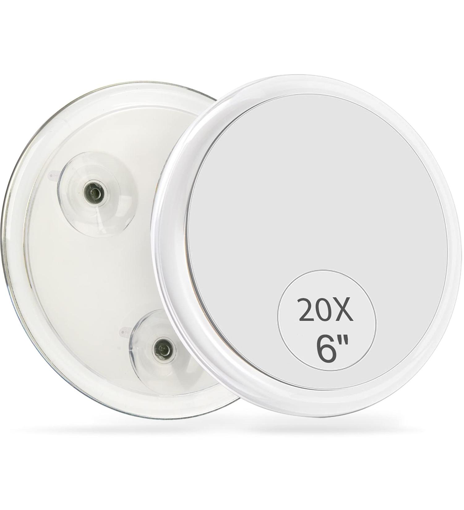 20x Magnifying Mirror with Suction Cup - Close Up Makeup Mirror for Precise Details - Super Magnification - 6 Dia - Clear - Buy Online on GoSupps.com