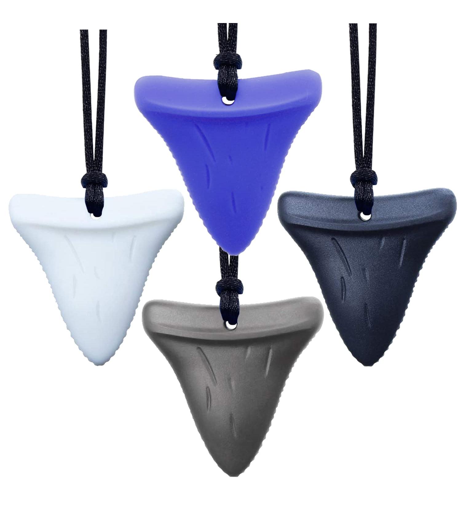 GNAWRISHING Sensory Chew Necklaces 4 Pack - For Autism ADHD SPD - Boys Girls Adults - Oral Motor Stimulation - Buy Online on GoSupps.com