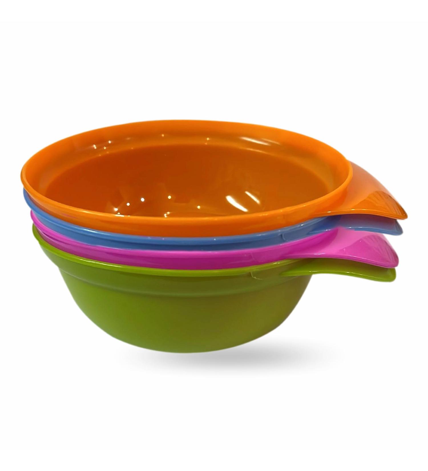 Baby Feeding Bowl with Easy Handle - BPA Free, Microwave & Dishwasher Safe Toddler Food Weaning Snack Bowls - Ideal for Kids & Toddlers - Stackable, Bright 2pc (Assorted Color) - Buy Online on GoSupps.com
