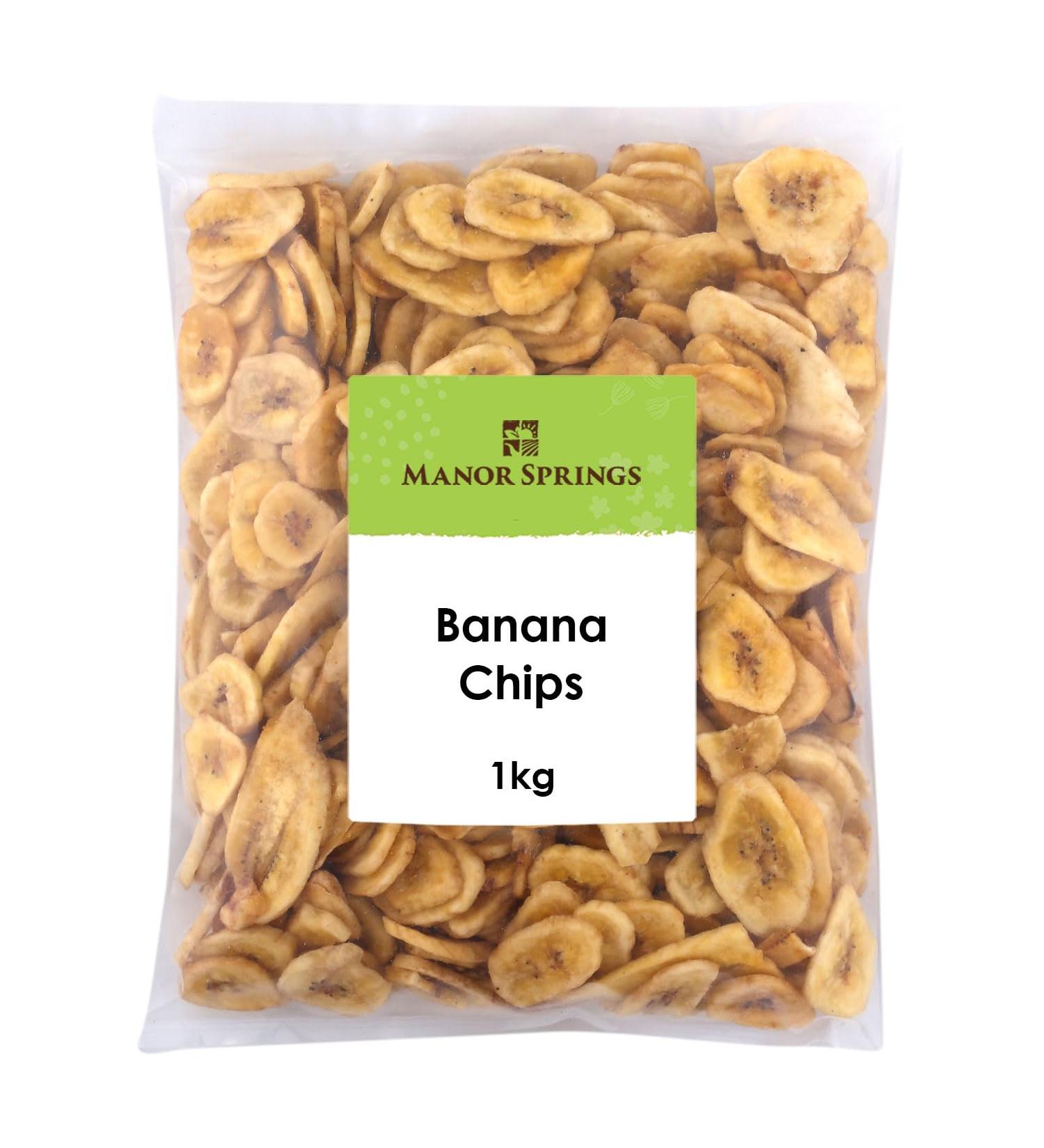 Banana Chips 1kg Sweetened by Manor Springs - Buy Online on GoSupps.com
