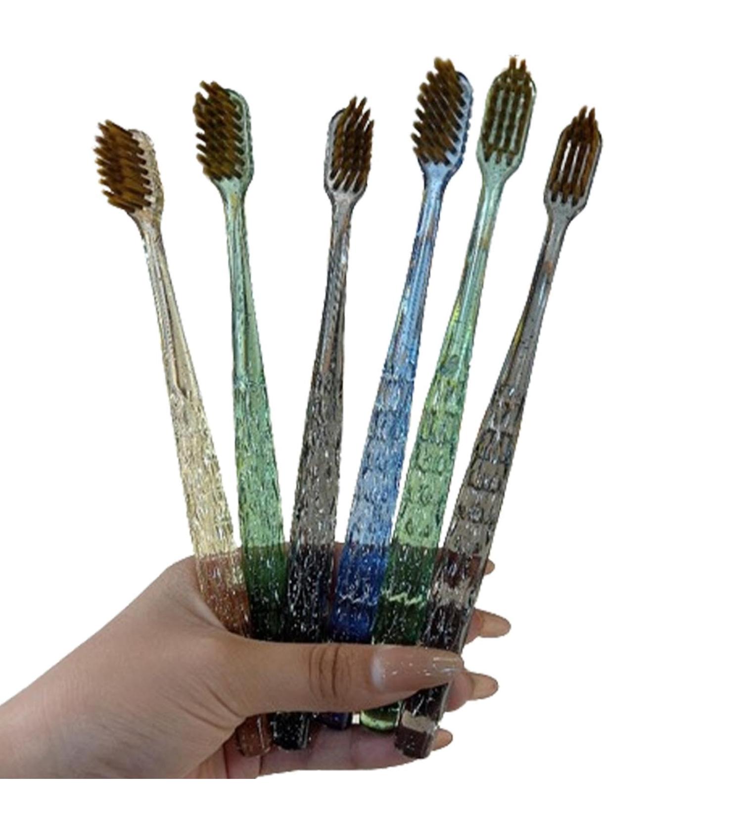 Portable Soft Bristle Toothbrush - 6 Pack for Travel | Reissehandbuch Dental Care for Family Men & Women - Buy Online on GoSupps.com