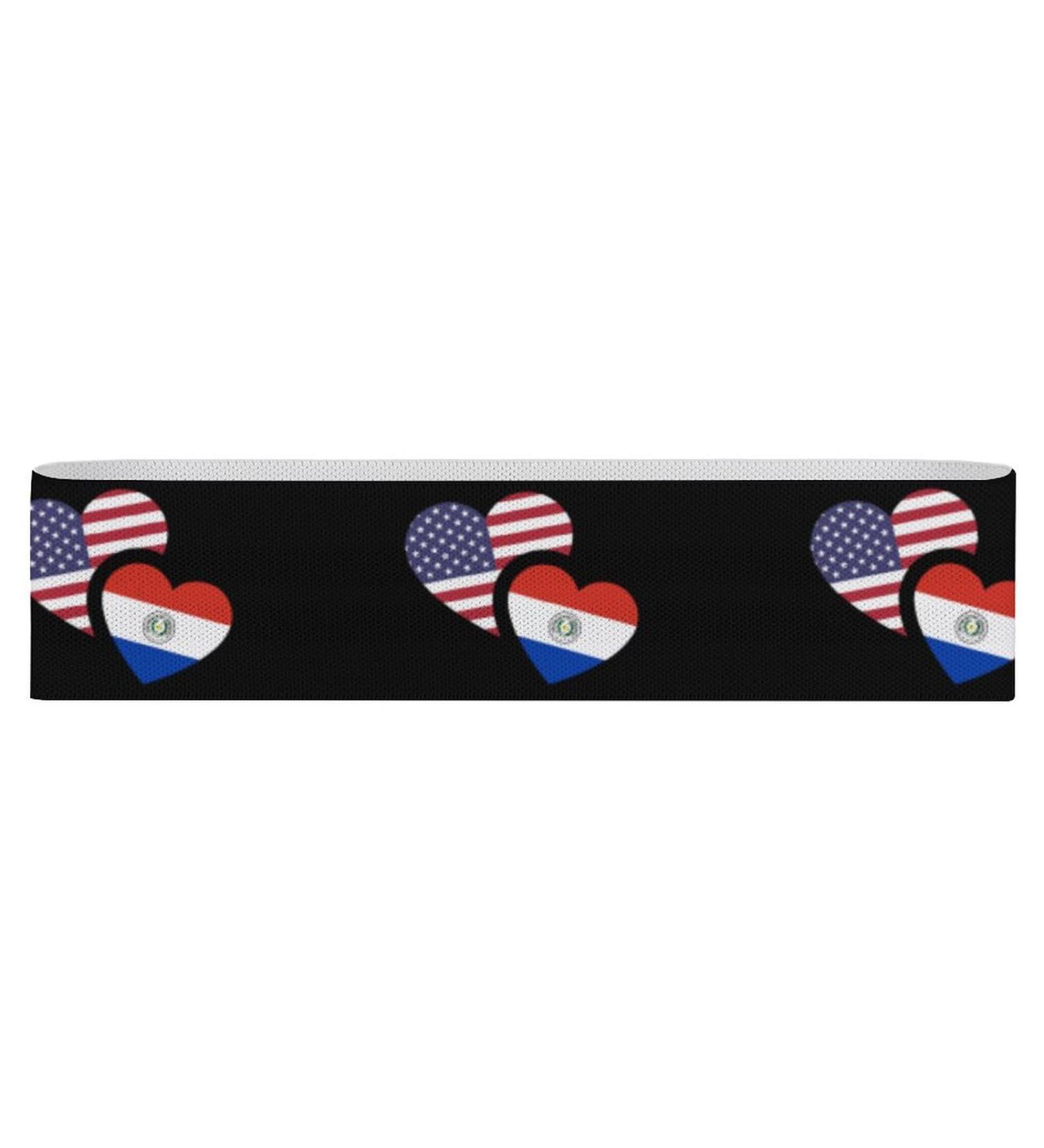 Shop Paraguay US Flag Yoga Workout Bands | Comfort Legs & Booty Resistance Straps - Ideal for Physical Therapy - Buy Online on GoSupps.com