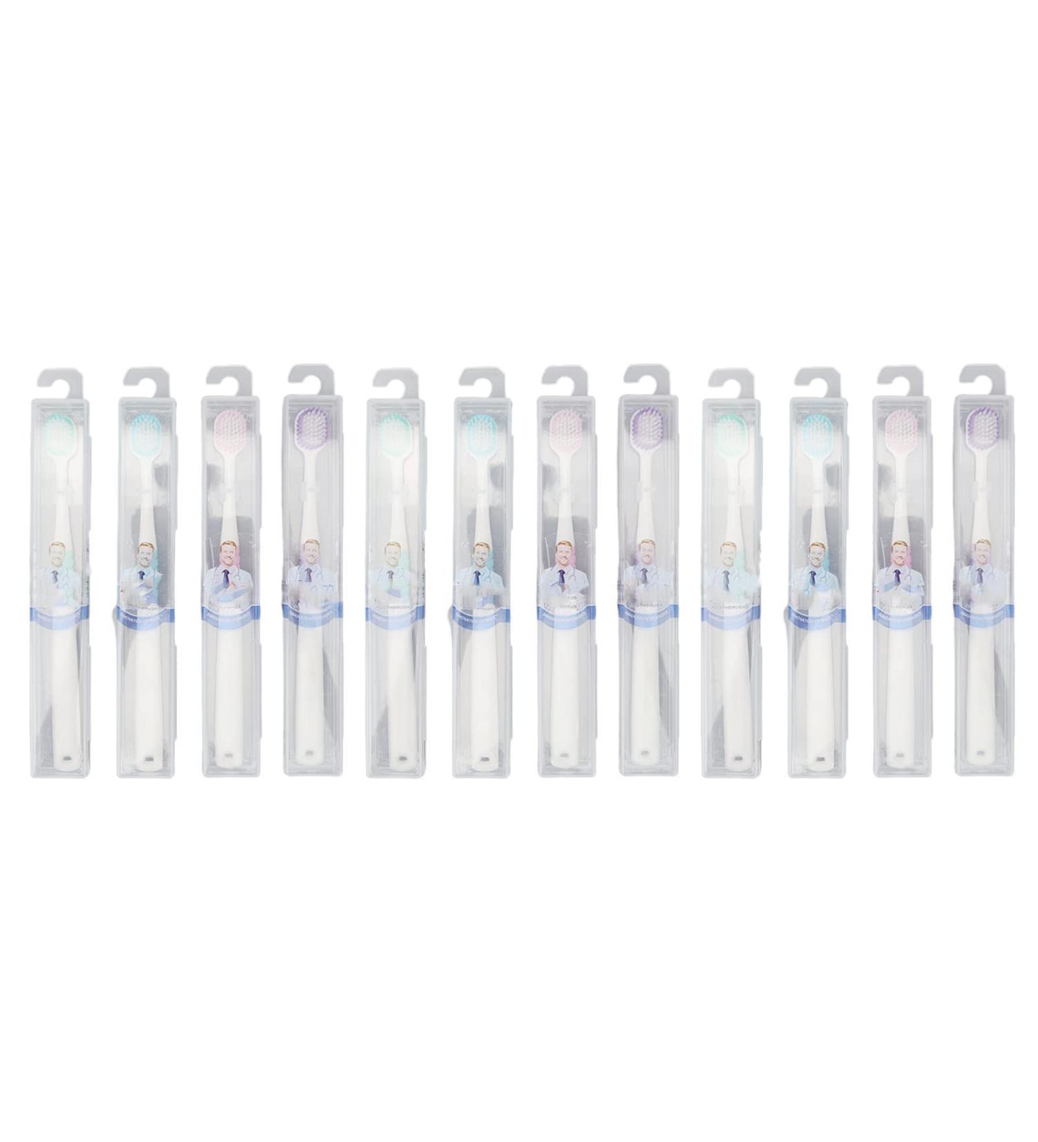 12-Piece Soft Hair Toothbrush Set for Men & Women - Tartar & Stain Removal | Oral Care Essentials - Buy Online on GoSupps.com