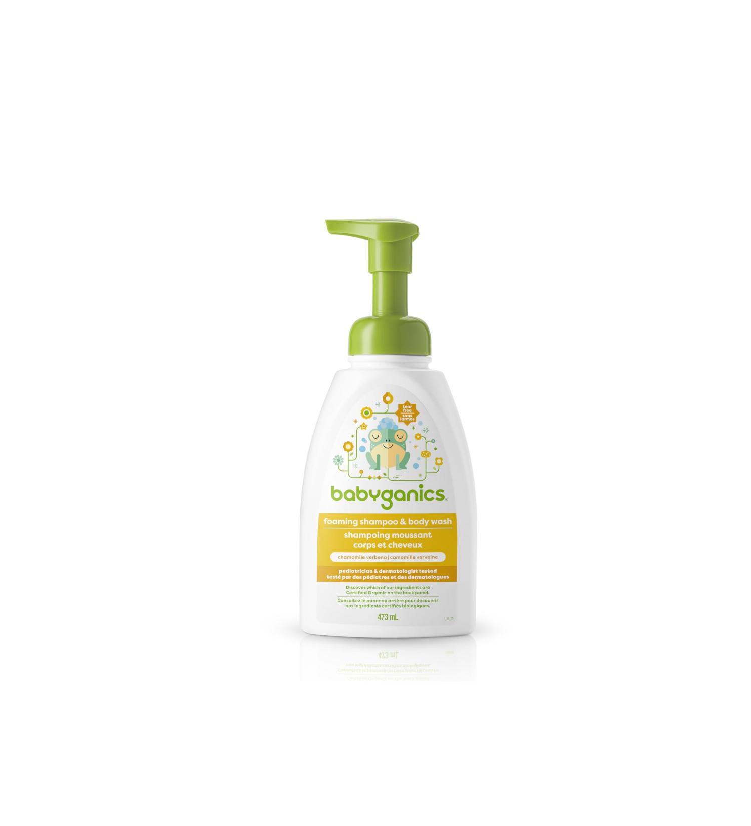 Babyganics Baby Shampoo + Baby Body Wash 2-in-1 Baby Soap for the Bathtub Plant-Derived and Non-Allergenic Ingredients Formulated with Baby's Skin in Mind Chamomile Verbena 473 ml Soap Pump Bottle Packaging May Vary - Buy Online on GoSupps.com