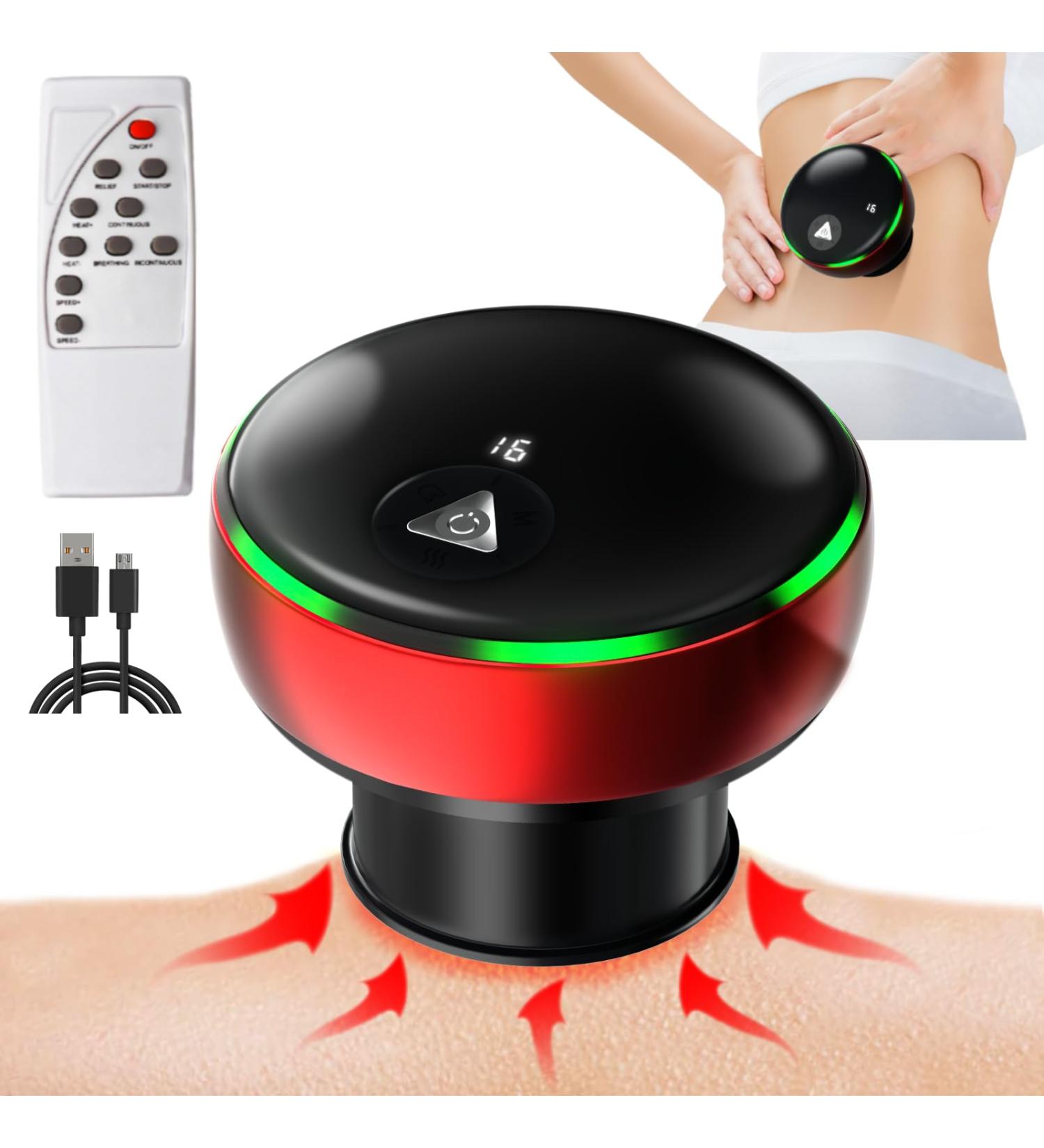 Intelligent Electric Cupping Device with Infrared - 16 Gears & 4 Modes Remote Control - Smart Schr pfer for Reduced Muscle Pain & Body Detoxification - Buy Online on GoSupps.com