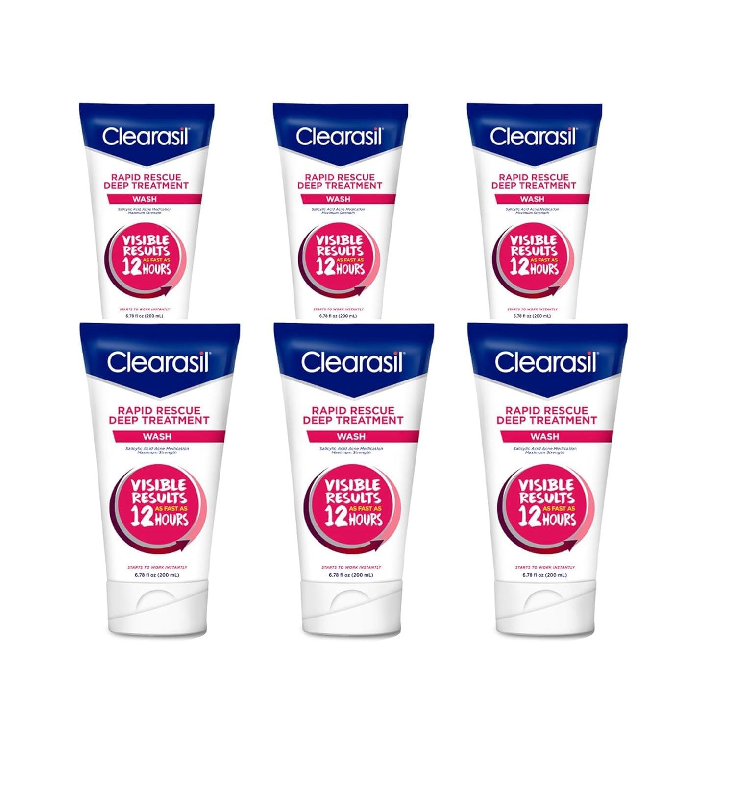 Buy Clearasil Rapid Rescue Deep Treatment Wash - 6.78 oz (Pack of 6) | Fast International Shipping - Buy Online on GoSupps.com