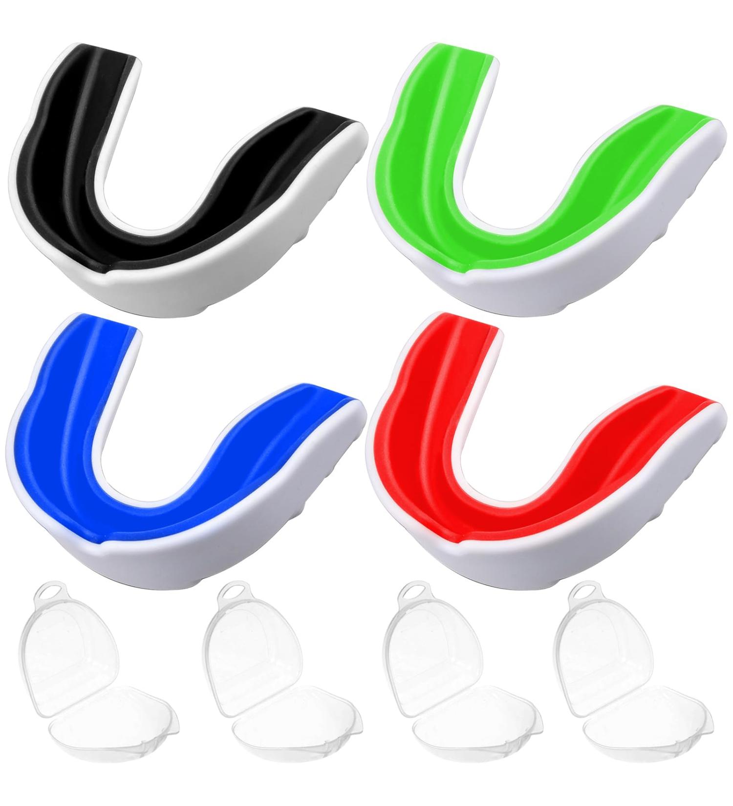 Zeukets Sport Mouthguard - 4 Piece Sports Tooth Protection with Portable Hygiene Box for Boxing Rugby Martial Arts & More - Adult & Kids - Buy Online on GoSupps.com