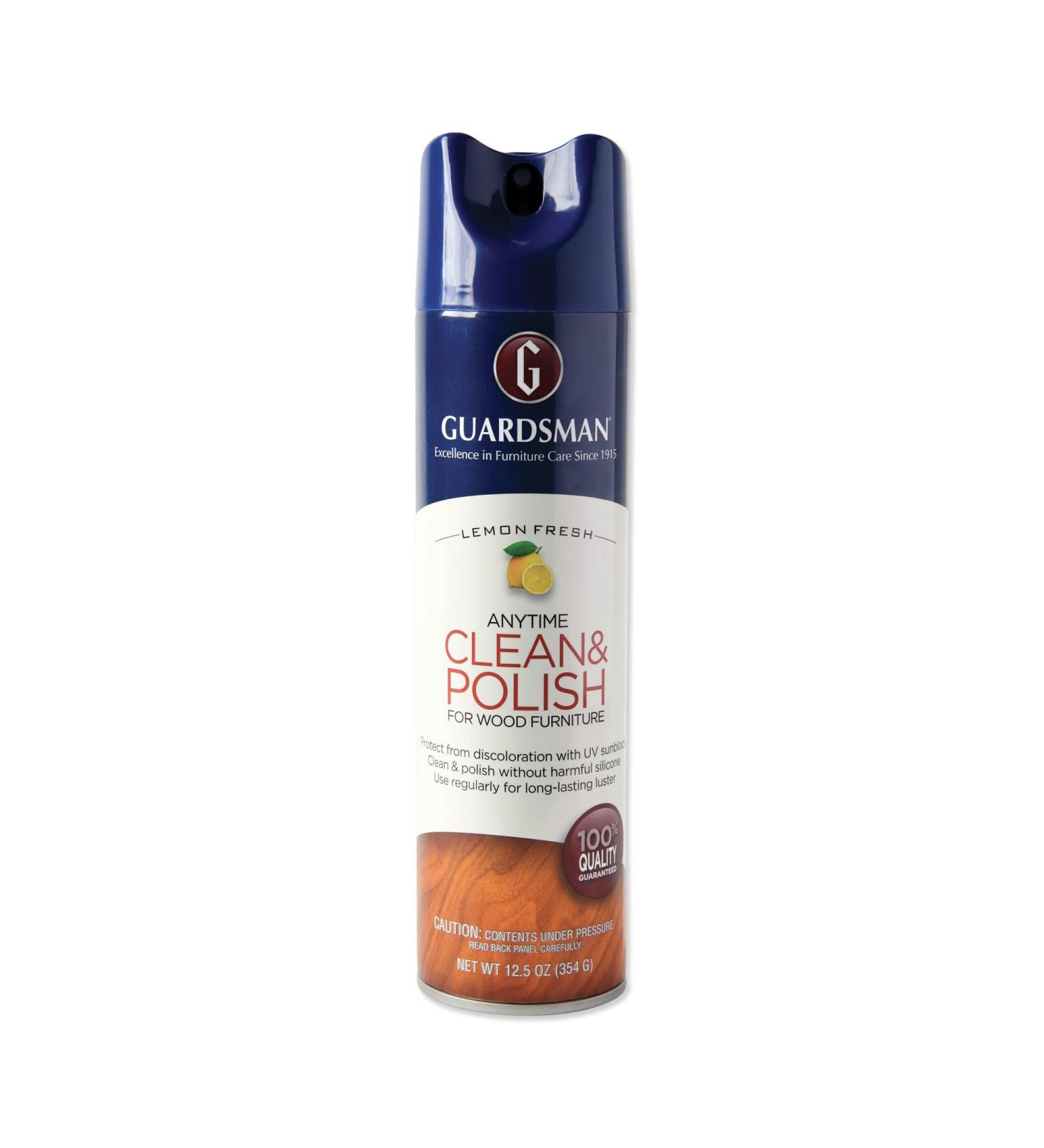 Guardsman Anytime Clean & Polish Wood Cleaner & Furniture Polish Aerosol Spray Lemon Fresh 12.5 oz | Safe for Cabinets & Tables | International Shipping - Buy Online on GoSupps.com