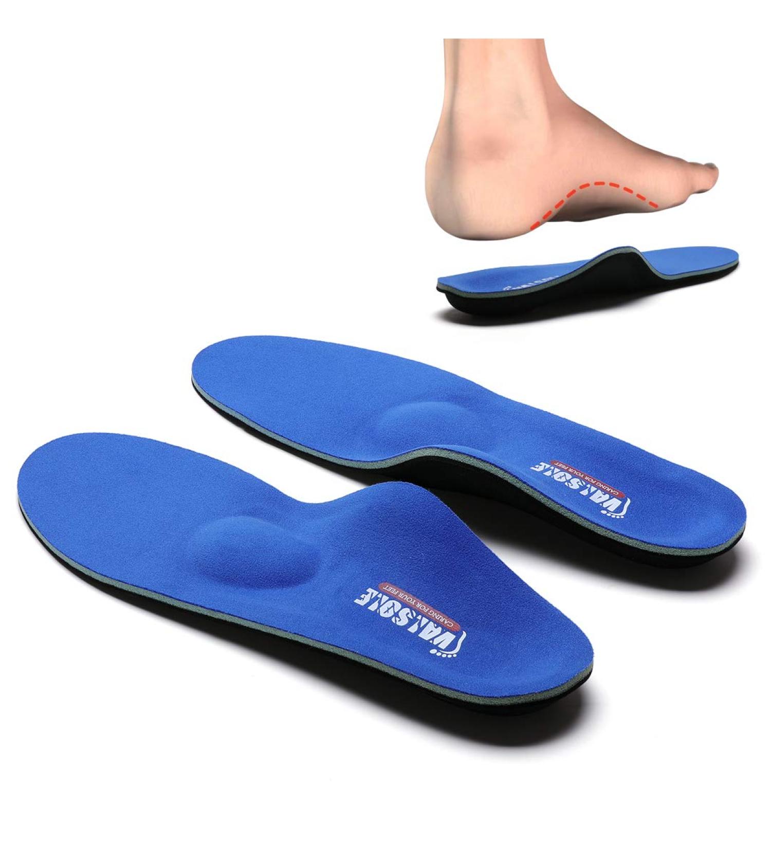 Valsole Orthopedic Insoles for Men & Women - Soft Shoe Inserts for Flat Feet Plantar Fasciitis and Foot Pain Relief - Size 35-36 EU (23cm) V107B - Buy Online on GoSupps.com