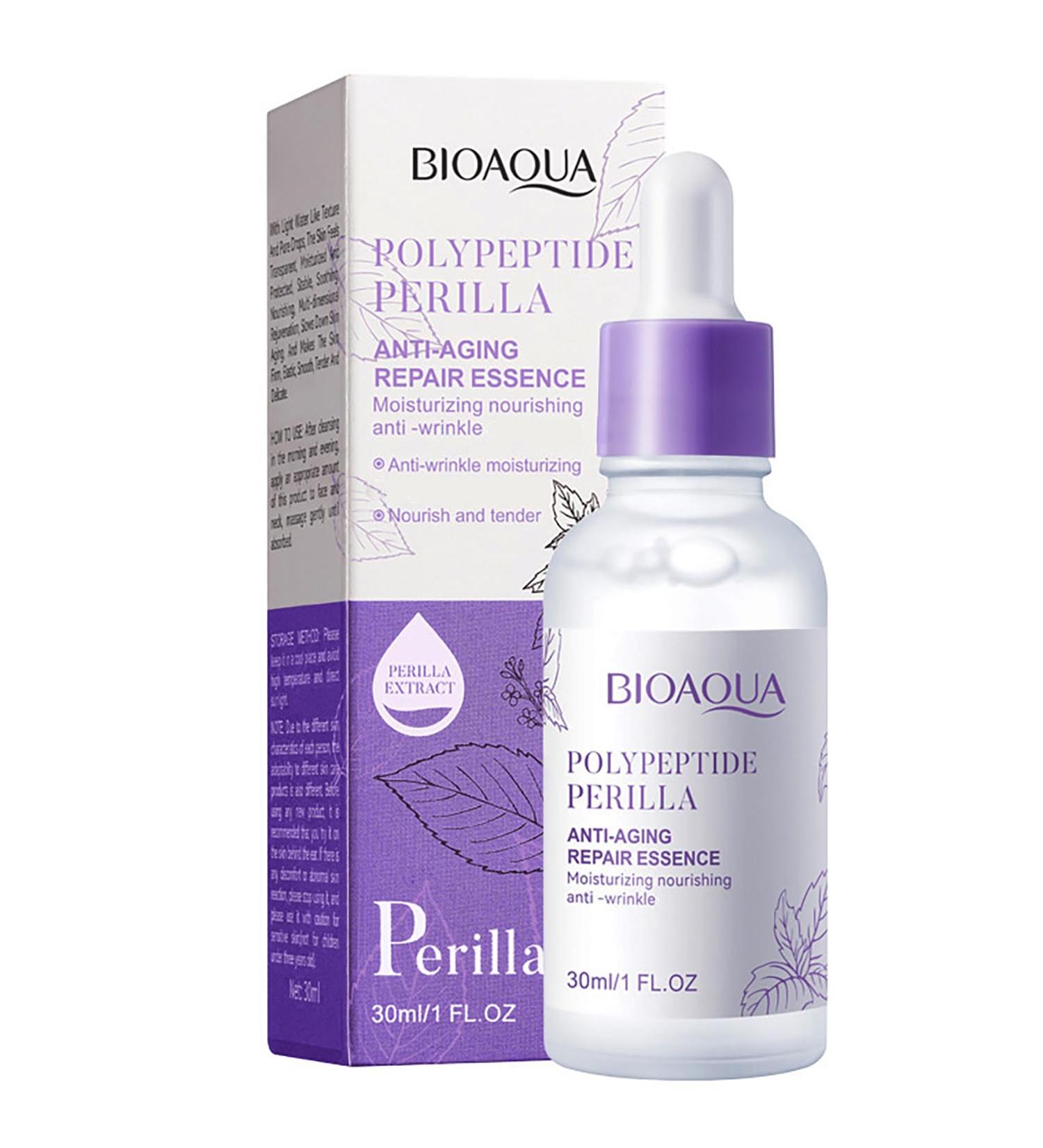 BIOAQUA Polypeptide Perilla Anti-Aging Serum - 30ml Facial Essence for Moisturizing & Nourishing Skin Care | Anti-Wrinkle Repair - Buy Online on GoSupps.com