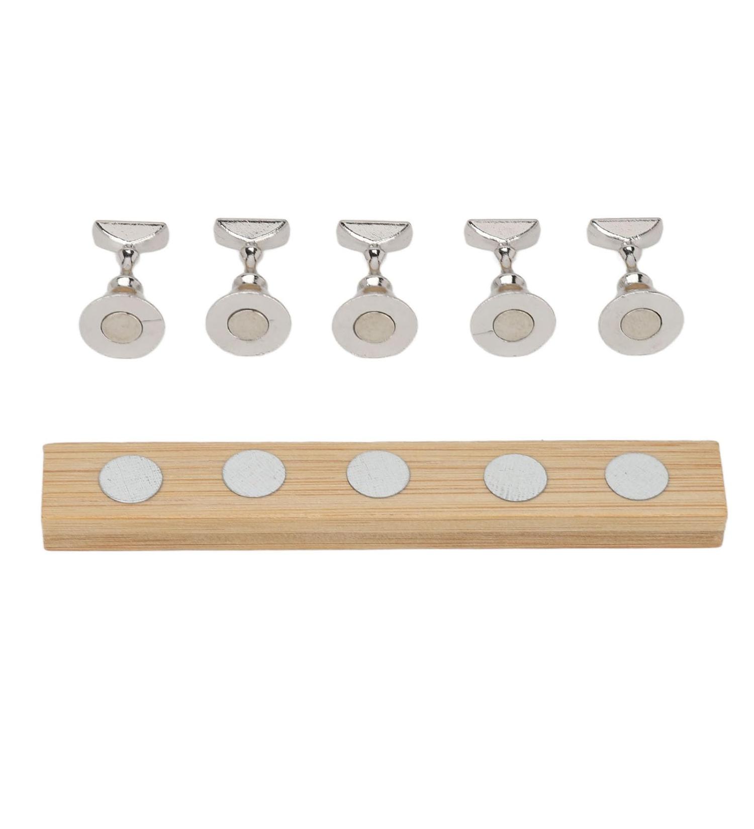 Magnetic Nail Art Practice Stand Strong Adsorption Nail Holder for Different Shapes And Sizes Wooden & Alloy Nail Display - Buy Online on GoSupps.com