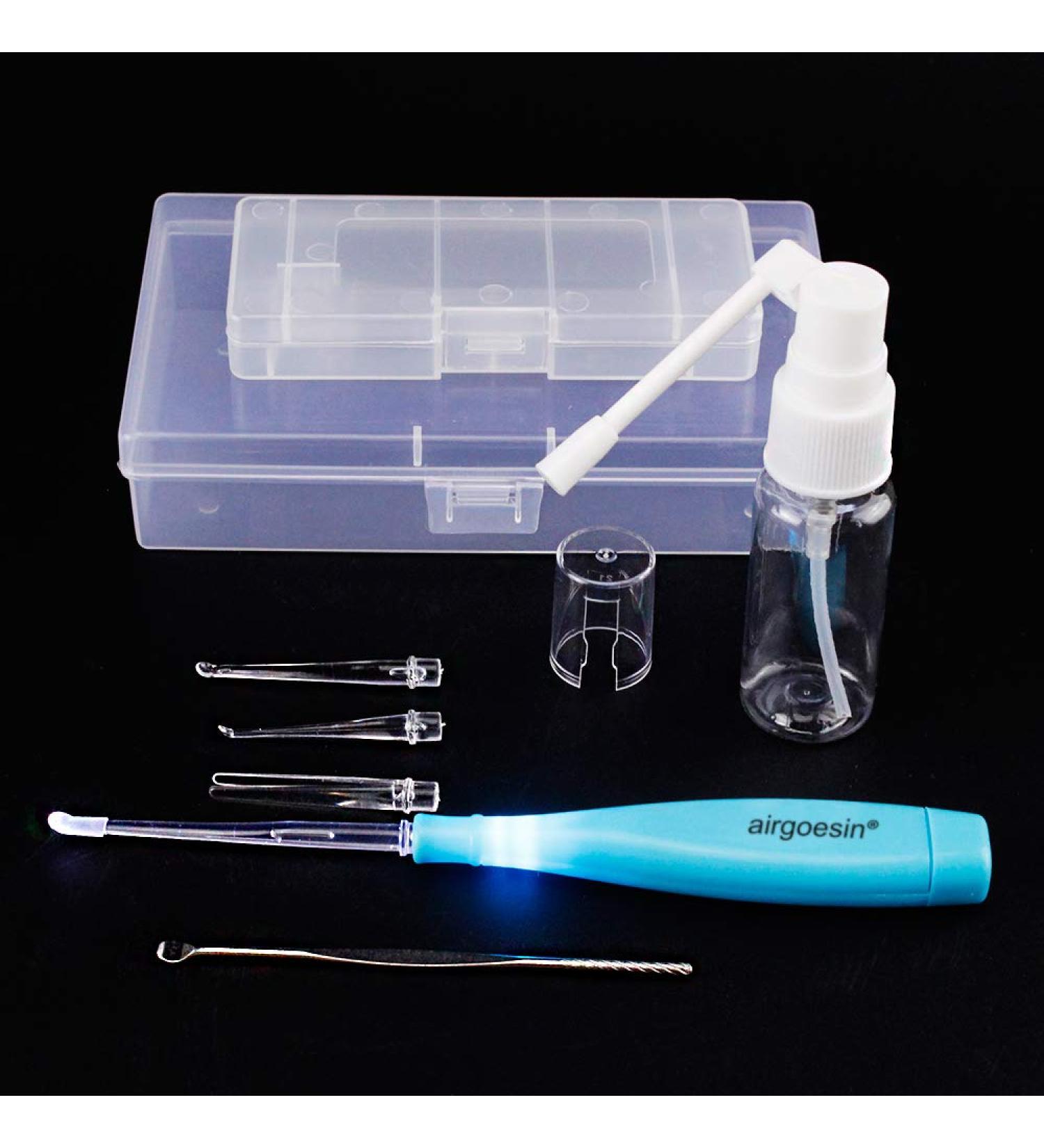 Airgoesin Upgraded Tonsil Stone Removing Tool with LED Light Pick + Mist Pump Bottle & Case - Oral Care Tool Set for Clean and Easy Use - Buy Online on GoSupps.com