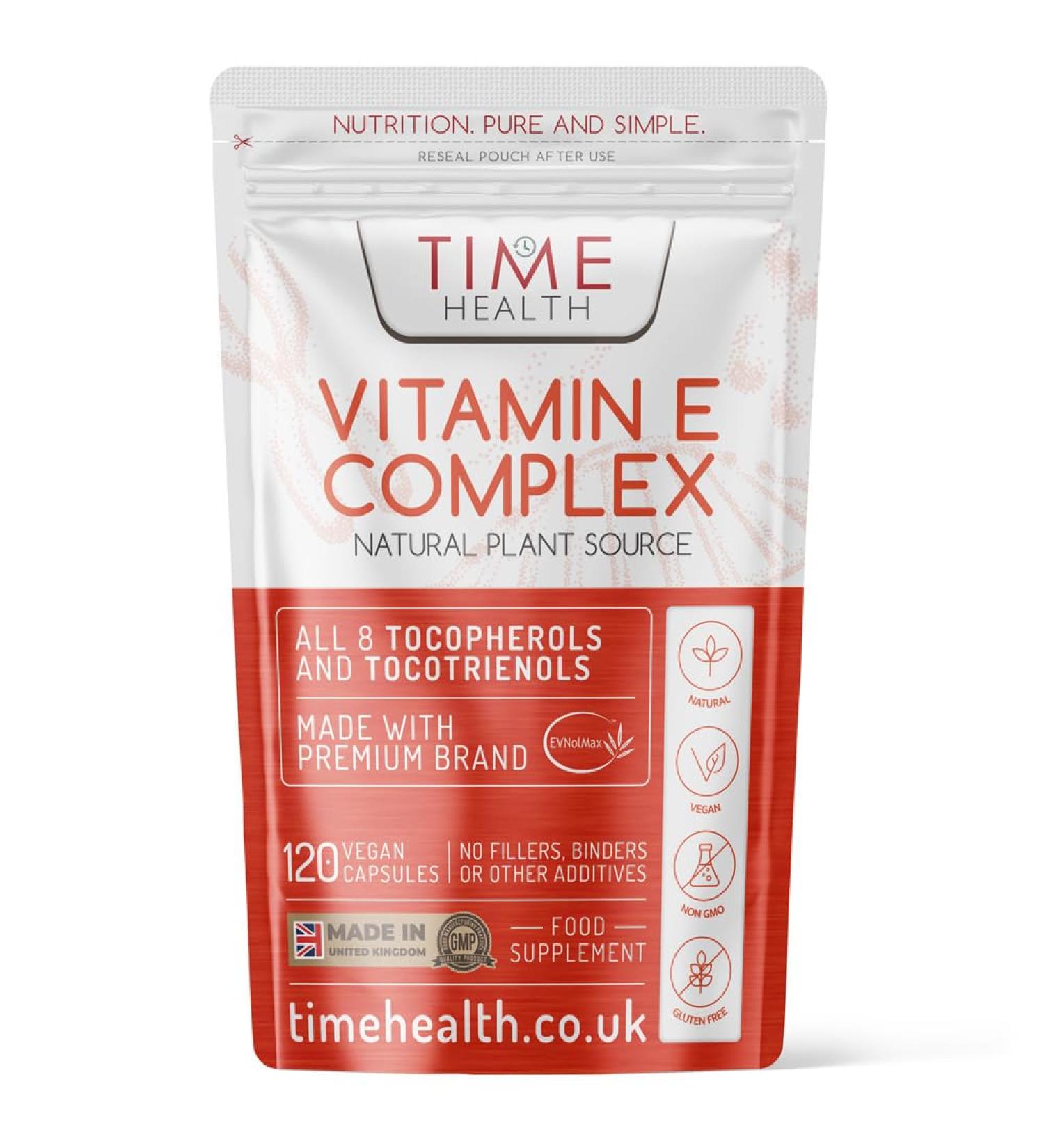 Vitamin E Complex - All 8 E Tocopherols & Tocotrienols - 120 Capsules - Plant-Based & Whole Food - Orangutan Friendly - Vegan - No Fillers Binders or Flow Agents