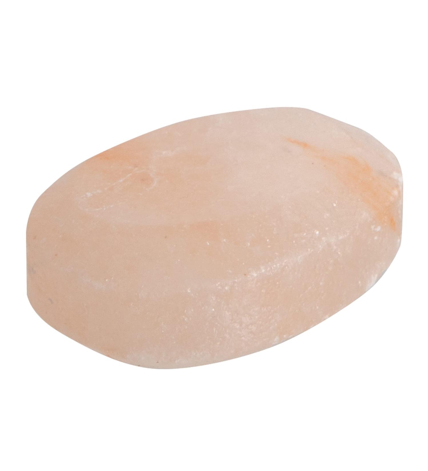 Pure Himalayan Salt Works Flat Oval Massage Stone - Hand-Carved Pink Crystal for Therapy & Scrubs - 2.5x3.5x1 - Pack of 1 - Buy Online on GoSupps.com