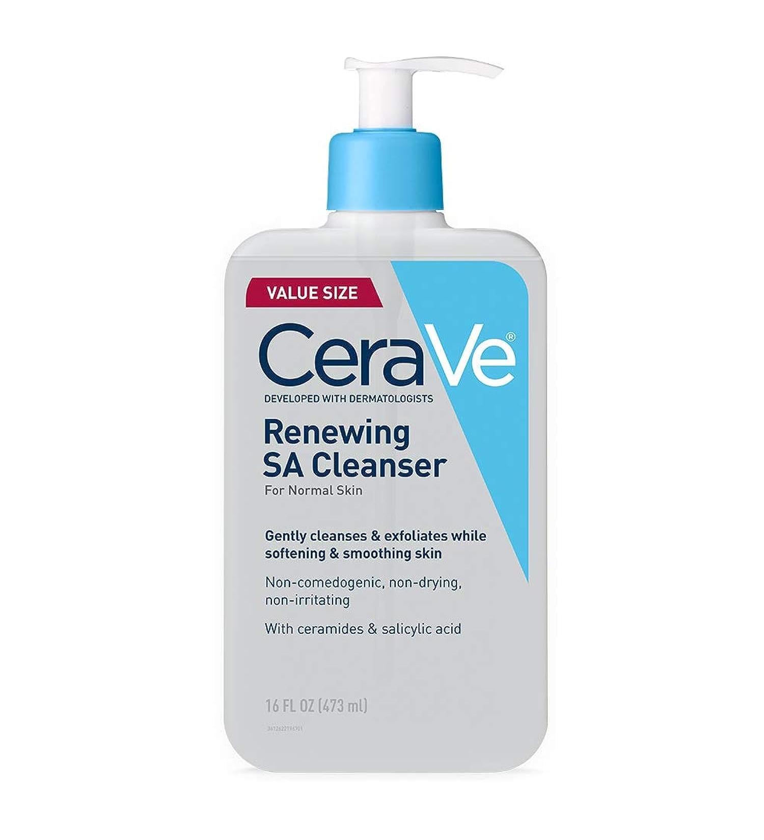 CeraVe Renewing Salicylic Acid Cleanser Formulated With Hyaluronic Acid Niacinamide & Ceramides Gentle BHA Exfoliating Face Wash Smooths & Softens Skin Non Comedogenic & Fragrance Free 16 Ounce 16 Fl Oz (Pack of 1) - Buy Online on GoSupps.com