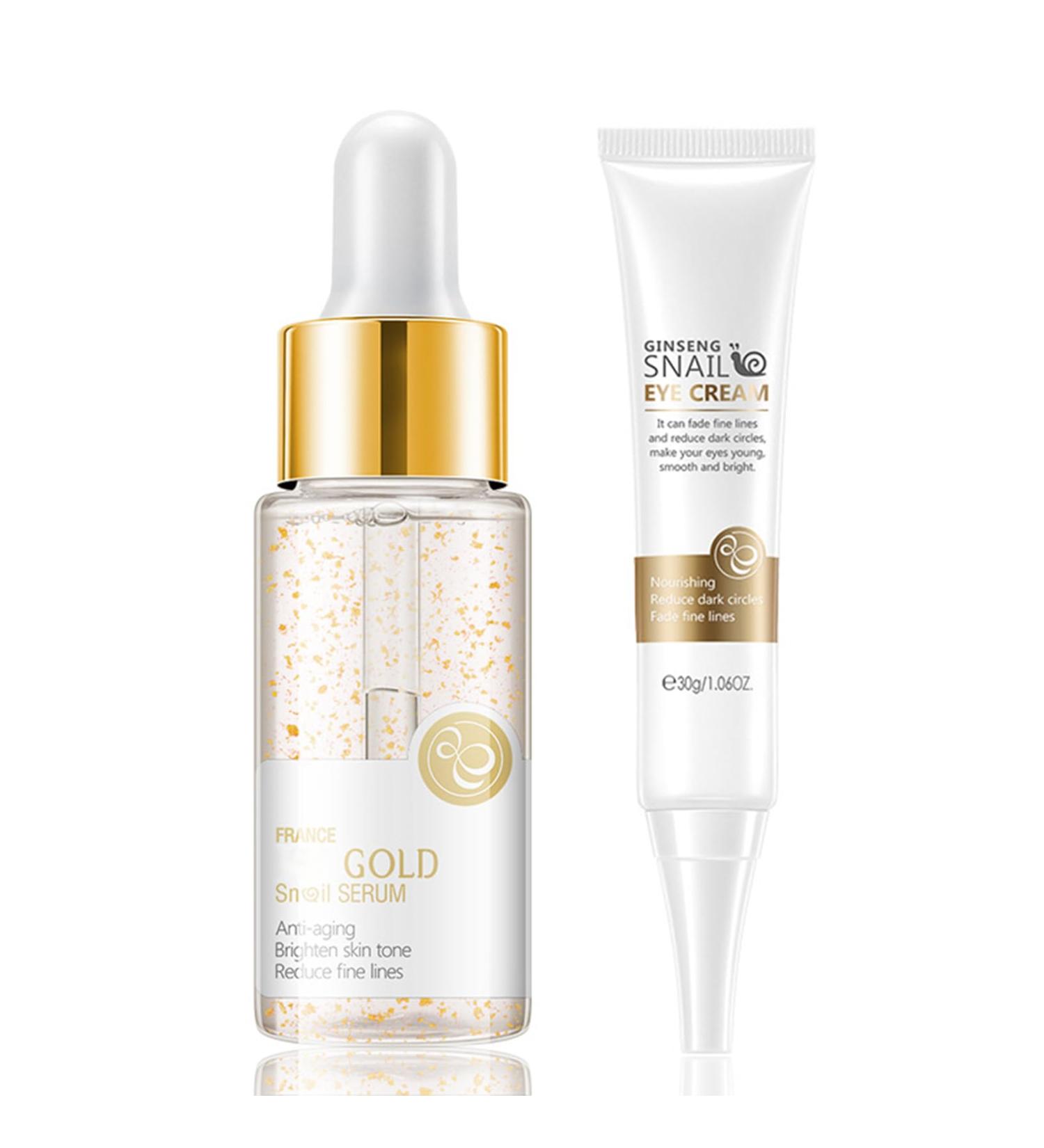 Snail Mucin Essence & Snail Eye Cream with Red Ginseng Face Moisturiser with Hyaluronic Acid Serum Niacinamide Serum Facial Serum for Hydrating Anti-Wrinkle Reduce Dark Circles Under Eyes - Buy Online on GoSupps.com