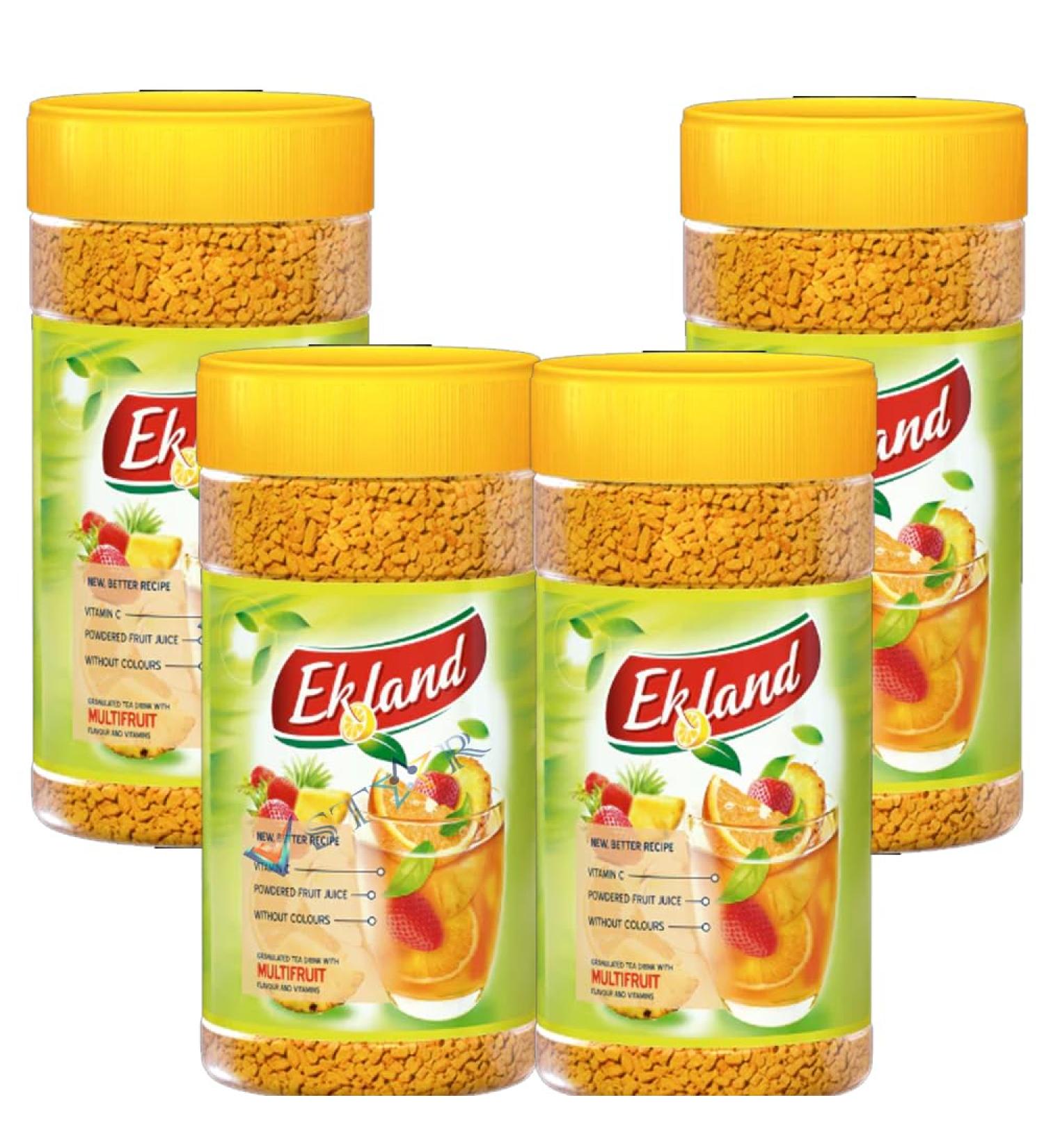 Ekoland Raspberry Multivitamin Lemon & Forest Fruit Flavoured Granulated Tea Drink 350g (4 Multivitamin) Multivitamin 4