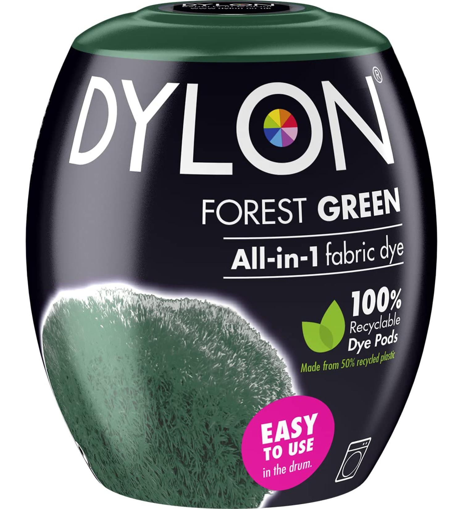 Dylon Fabric Clothes Soft Furnishings 350g Machine Dye Pod - Forest Green 12oz (Pack of 1) - Buy Online on GoSupps.com