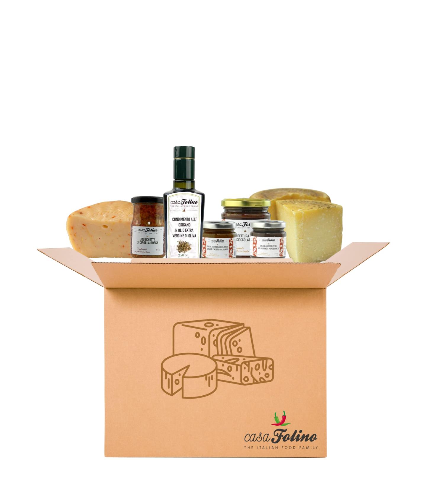 CasaFolino - Cheese and jam tasting box gift food box mixed cheese box and artisan jams - Buy Online on GoSupps.com