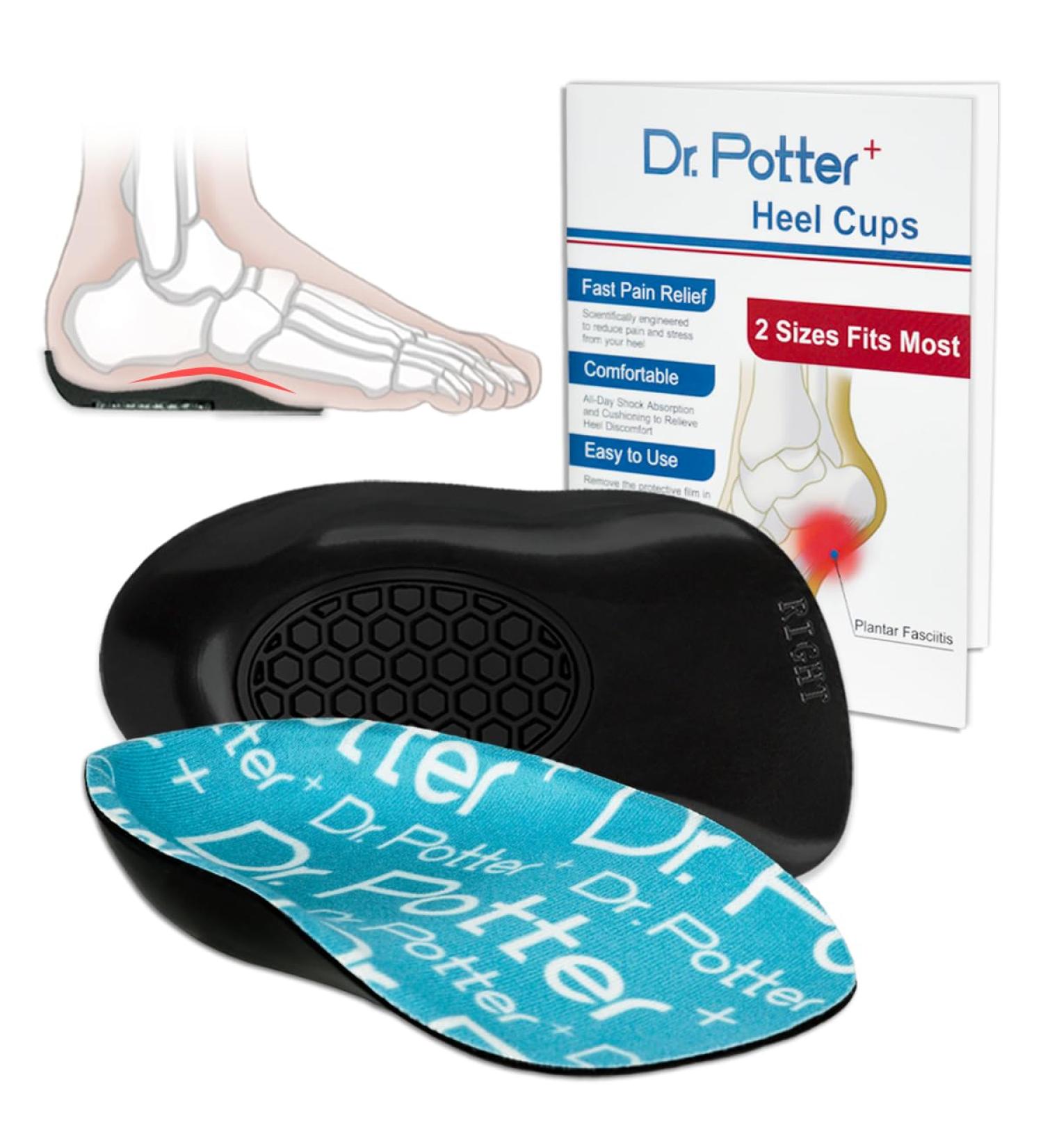Premium Heel Cushions for Pain Relief | Comfort for Plantar Fasciitis Achilles Tendonitis & Heel Spurs | Men & Women (Large W8.5-12 | M7.5-11 - Buy Online on GoSupps.com