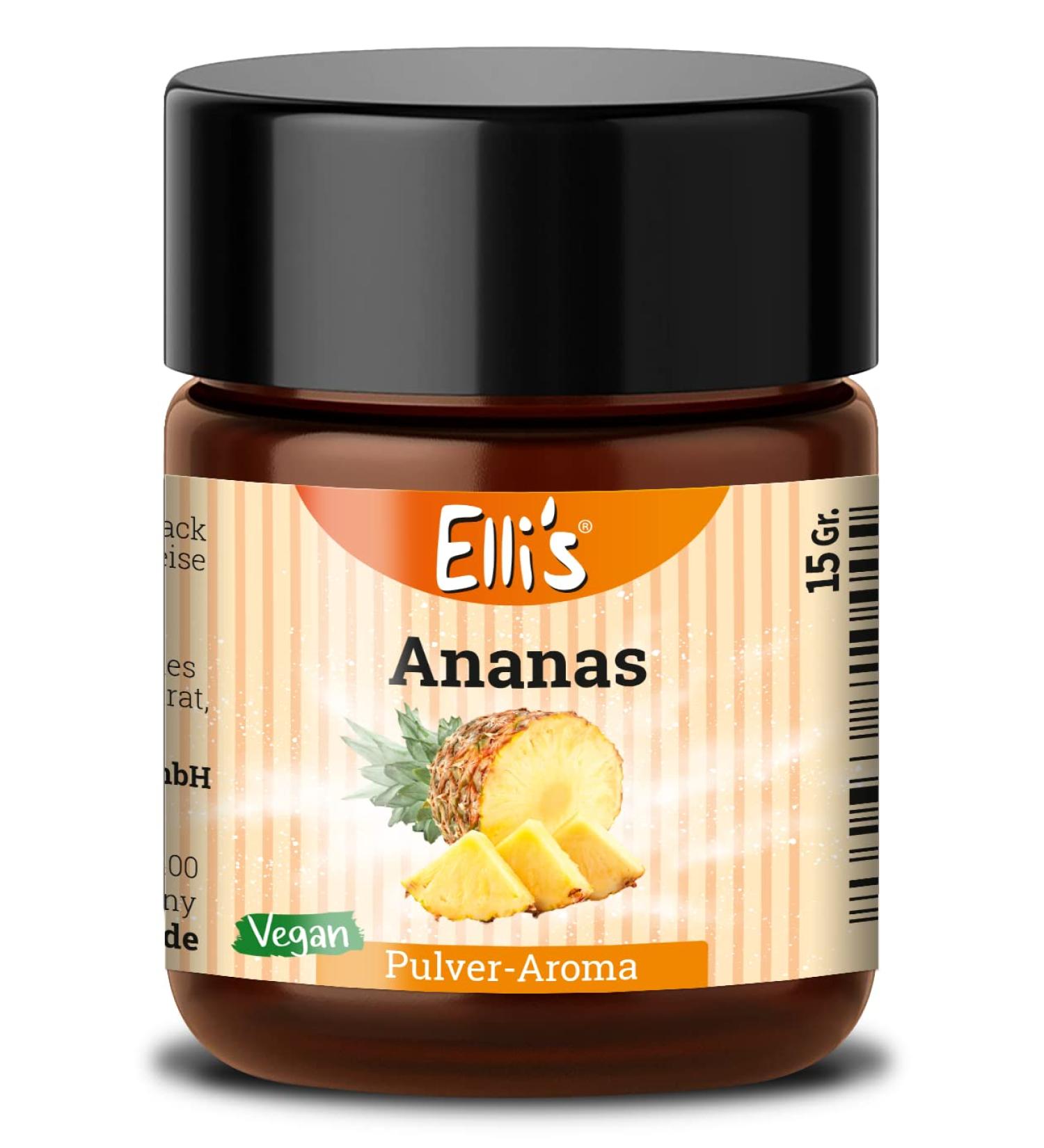 Elli's Aromas Pineapple Powder | Vegan & Low-Calorie Food Aroma for Baking & Cooking | 10g - Buy Online on GoSupps.com