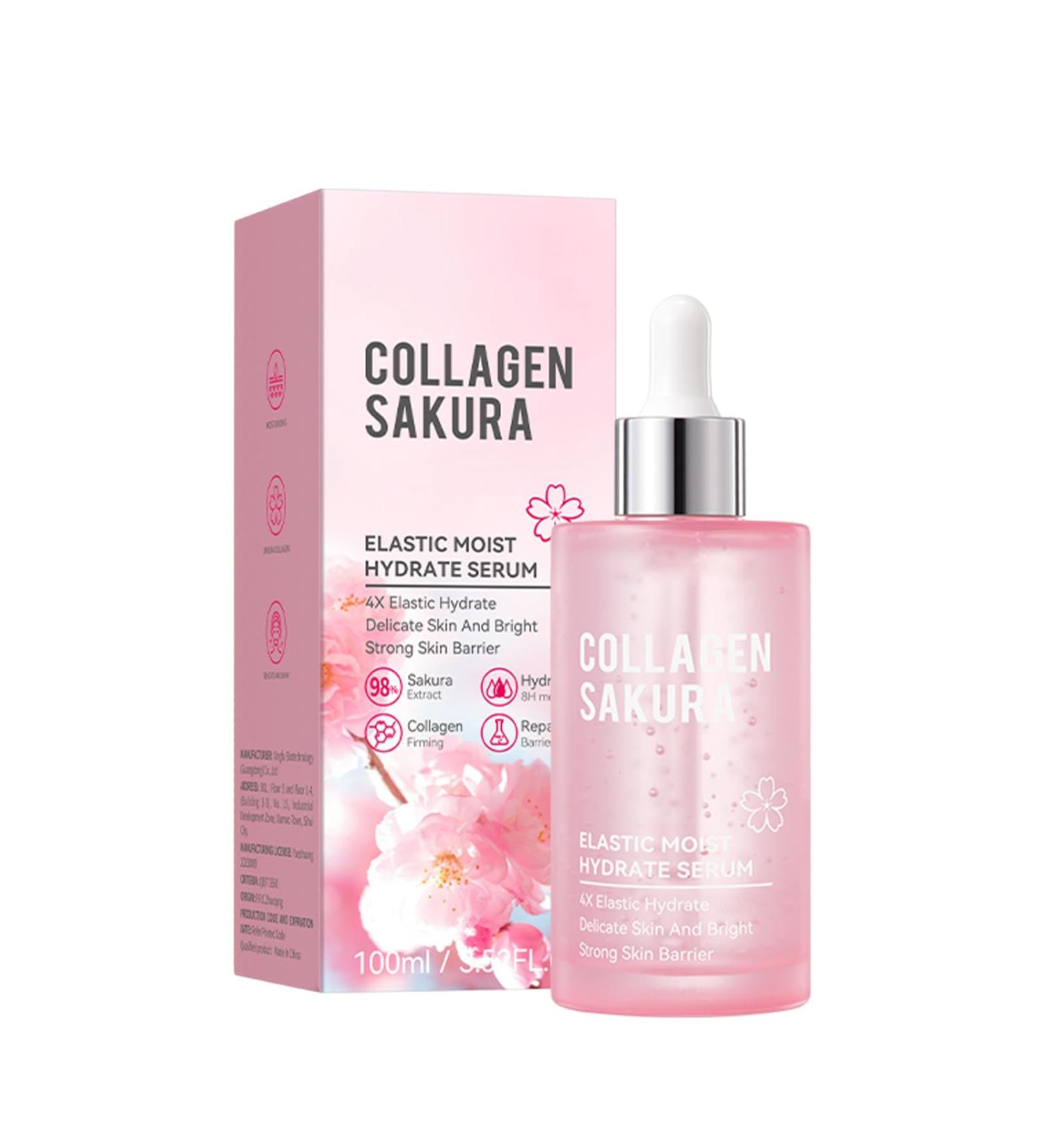  Nurvidis Collagen Serum Anti-Aging Face Serum Anti-Wrinkle Serum Refreshing Moisturizing Serum Sakura Essence Brightening Skin Tone Rejuvenating Oil For Skin Balance 100ml - Buy Online on GoSupps.com