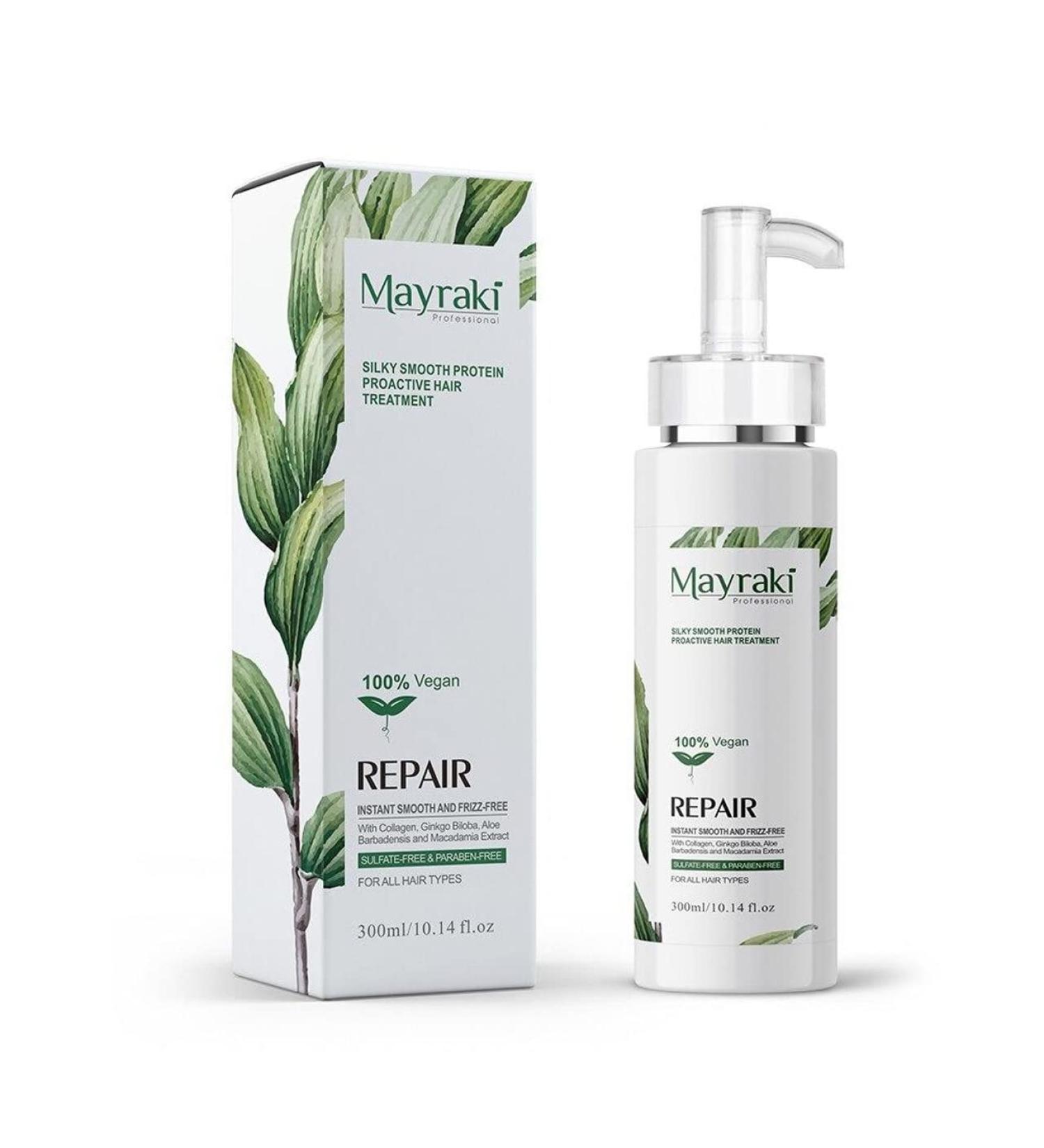 Mayraki Silky Smooth Protein Hair Repair Treatment Set | Instant Smooth & Frizz-Free | For All Hair Types | 300ml - 10.15 fl. oz. (2 Pack) - Buy Online on GoSupps.com