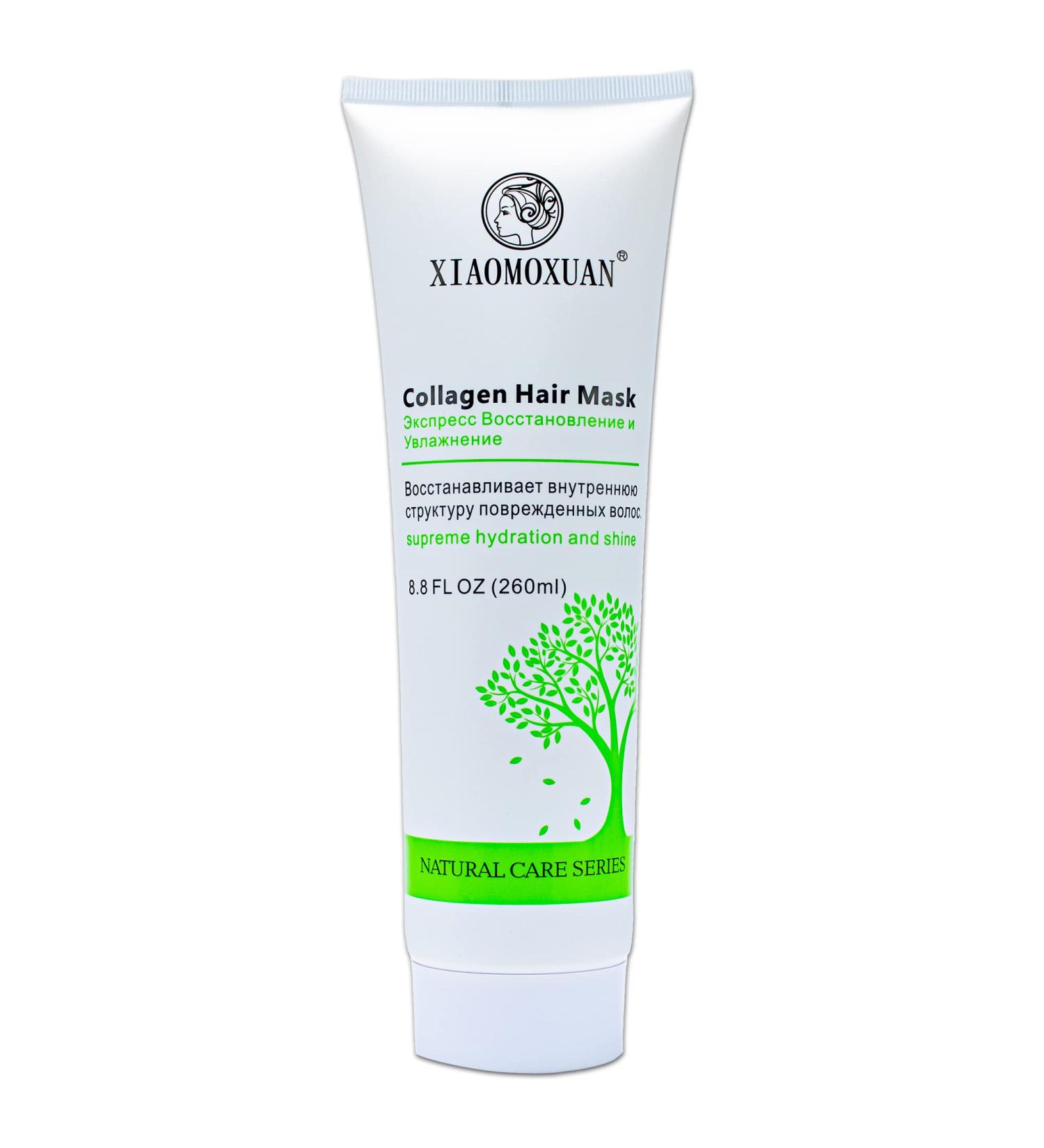 Xiaomoxuan Natural Plant-Based Collagen Hair Mask for Deep Conditioning and Repair - Moisturize Dry and Damaged Hair, Treat Split Ends, and Restore Hair Gloss - Buy Online on GoSupps.com