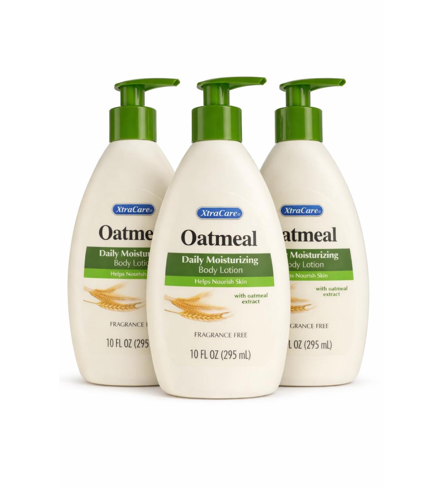oatmeal Xtra.care Daily Moisturizing Body Lotion Extract Soothing Hydration for Dry & Sensitive Skin 10 fl oz (Pack of 3)