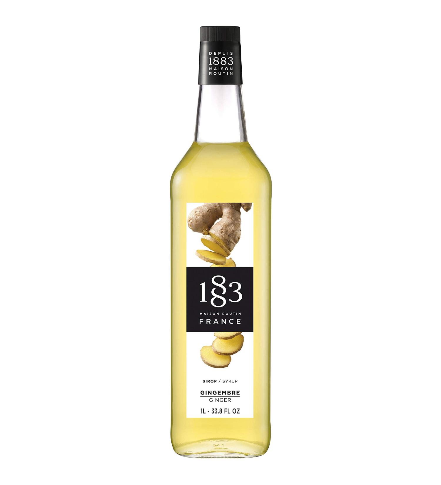 1883 Maison Routin Premium Ginger Syrup for Cocktails Mocktails Tea Coffee Desserts Glass 1L - Buy Online on GoSupps.com