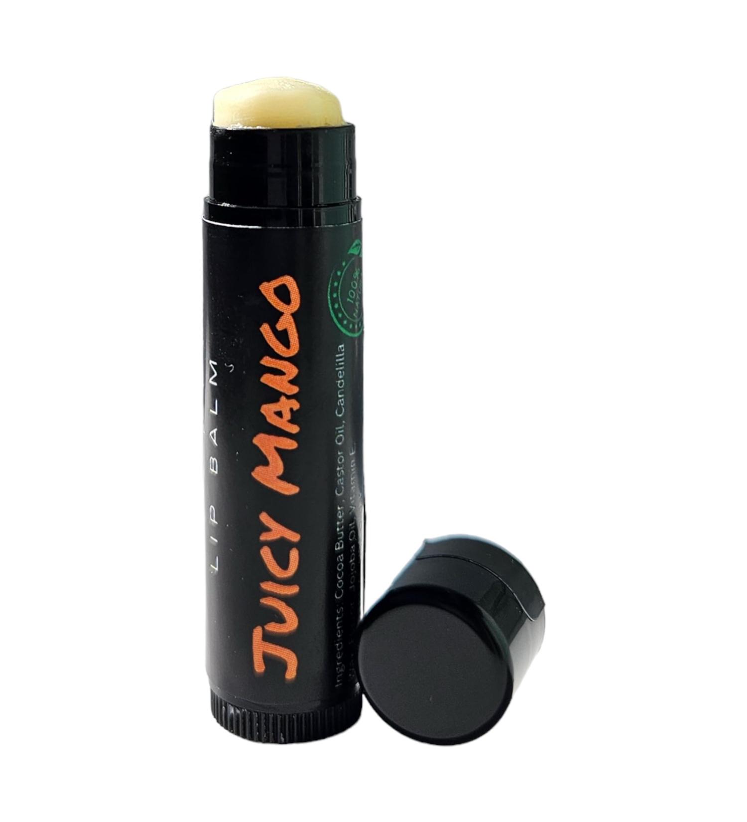 UNCHAPPED Juicy Mango Lip Balm - Vegan - Free of the top 9 food allergens - Nut free lip balm - No beeswax lip balm - All natural lip balm - Soy free lip balm