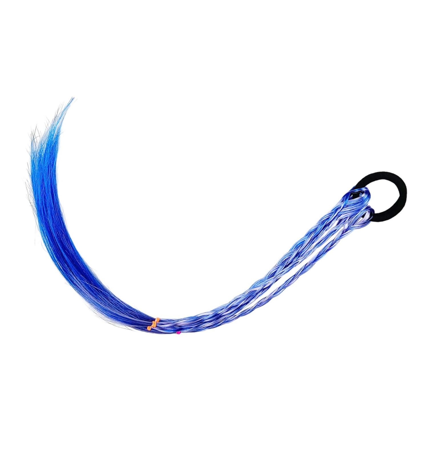 Braiding Hair Extensions Blue Braids Hair Extensions Hairpieces Ponytail Holder Hair Tie Hair Accessories for Girls Women - Buy Online on GoSupps.com